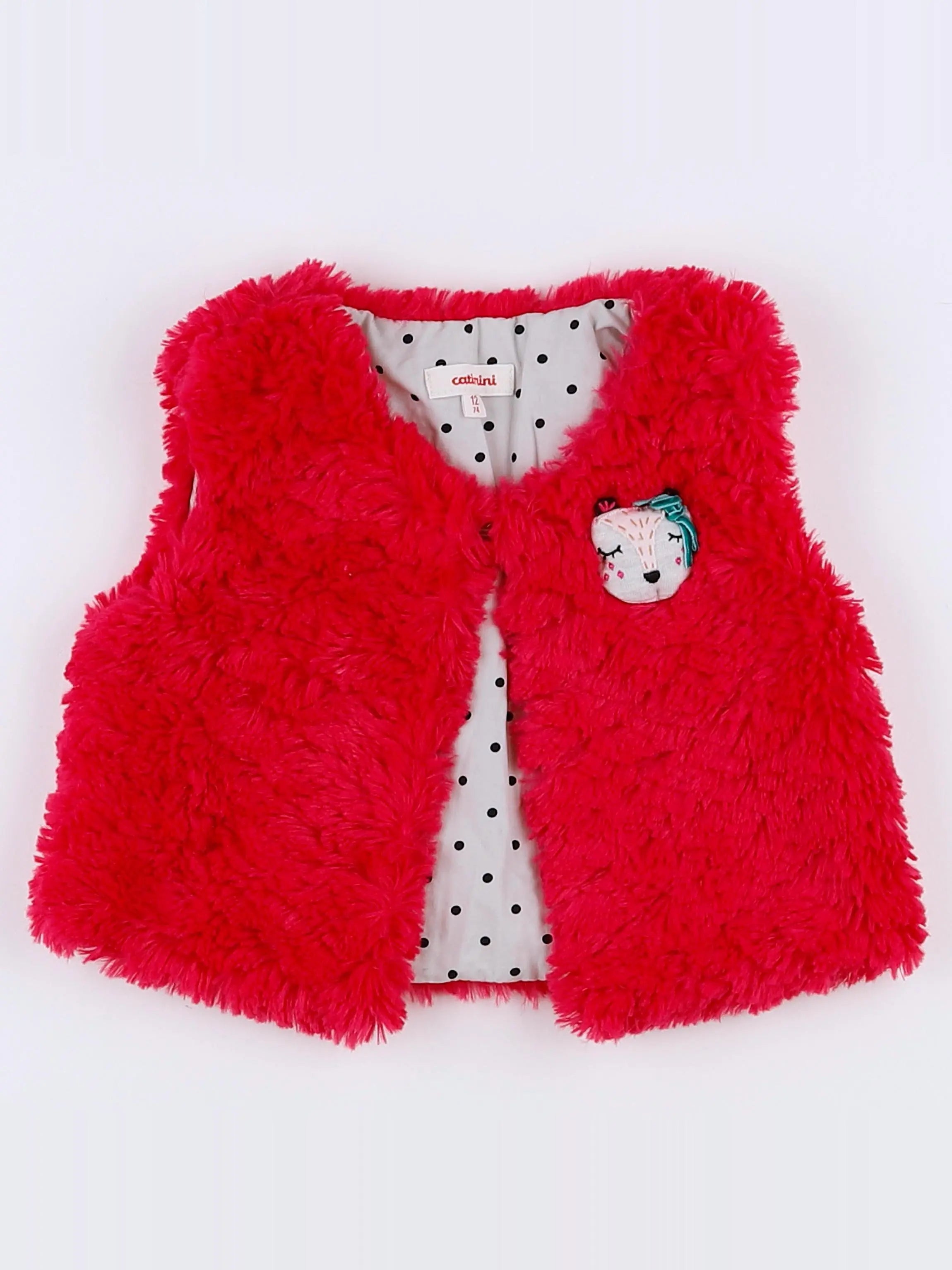 Catimini - gilet rose - 12 mois
