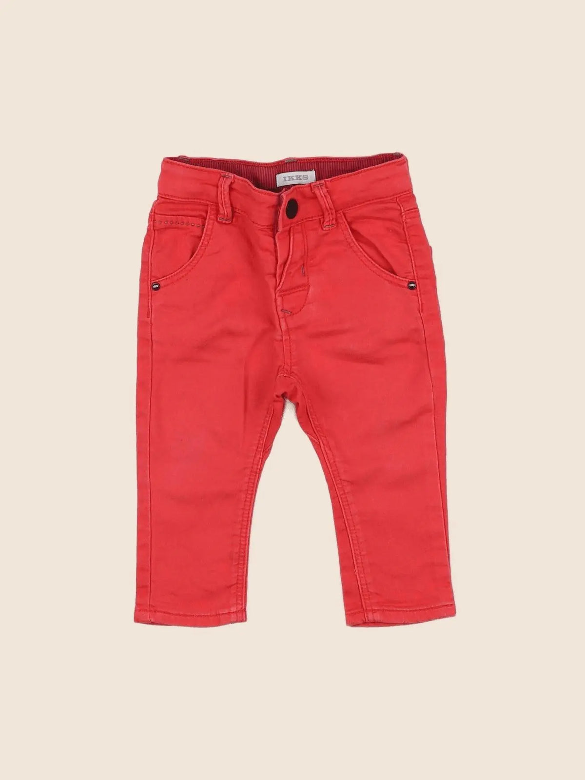 IKKS - pantalon rouge - 12 mois