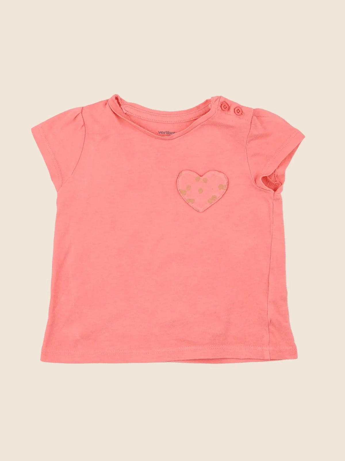 Vertbaudet - tee-shirt rose - 9 mois