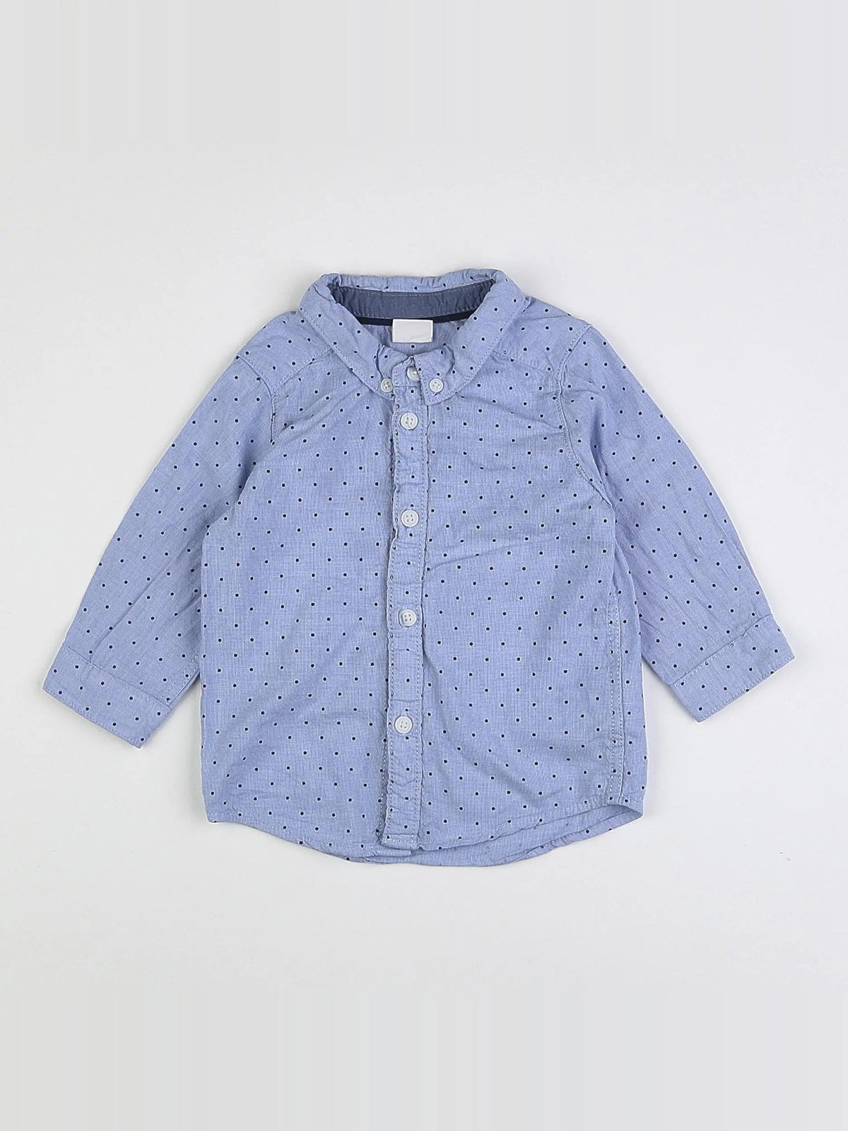 H&M - chemise bleu - 3/6 mois