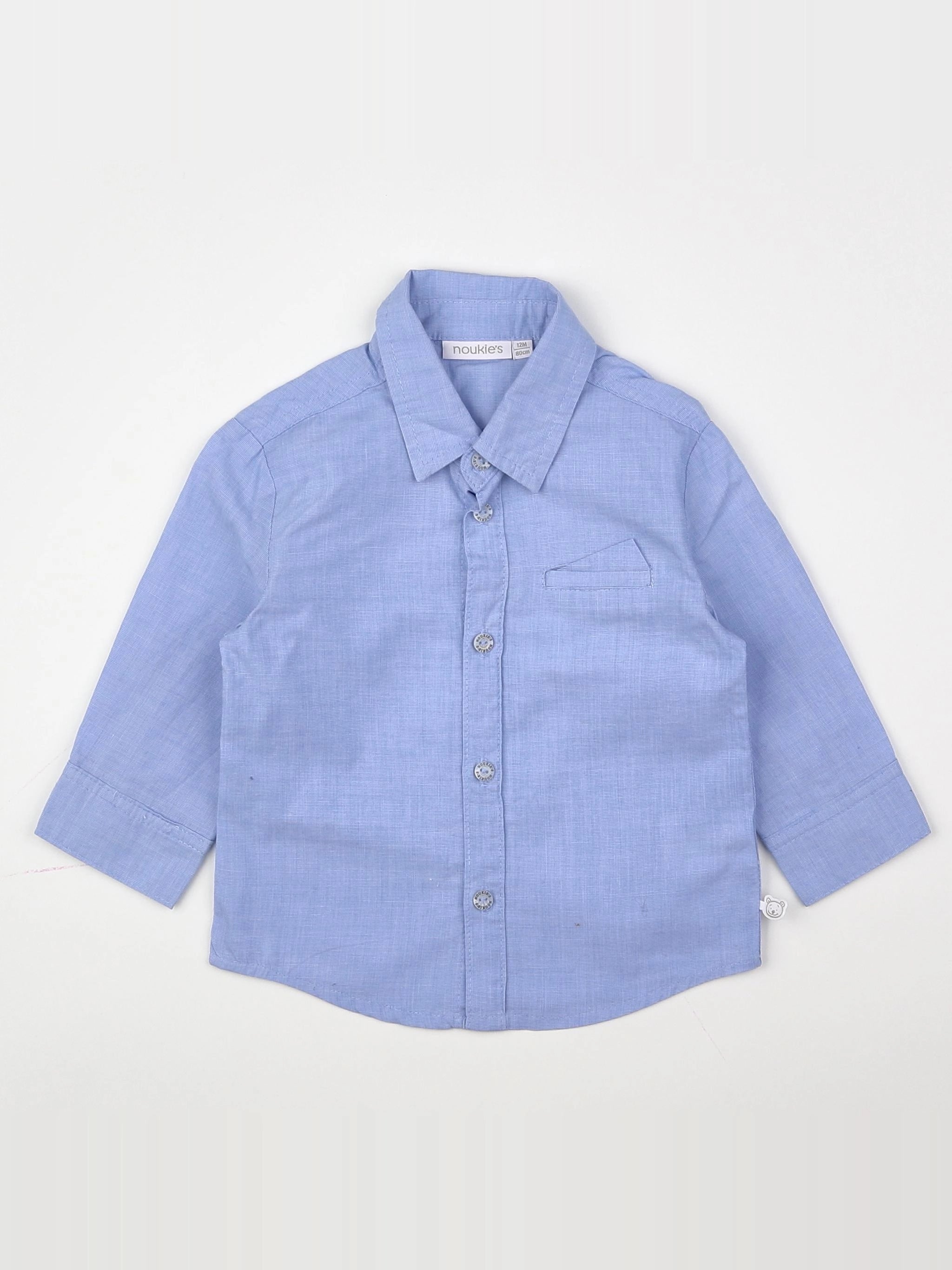 Noukie's - chemise bleu - 12 mois