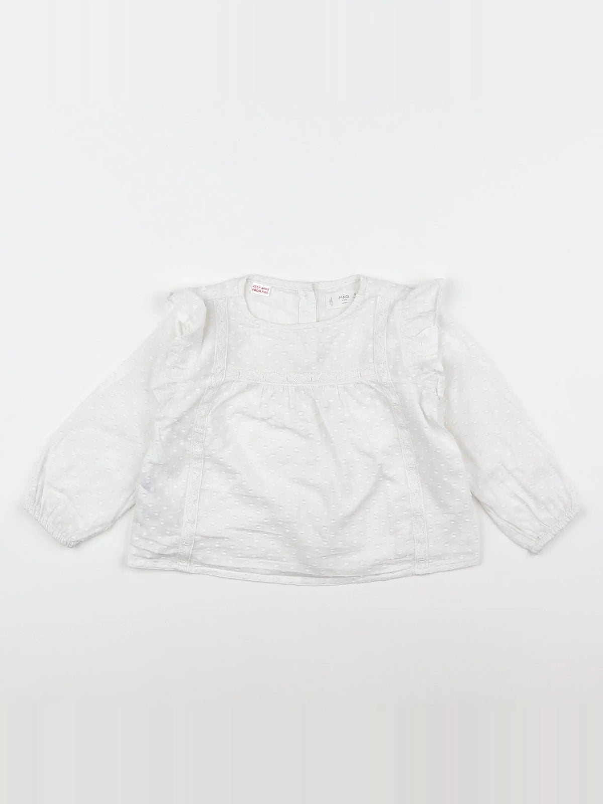 Mango - blouse blanc - 12/18 mois