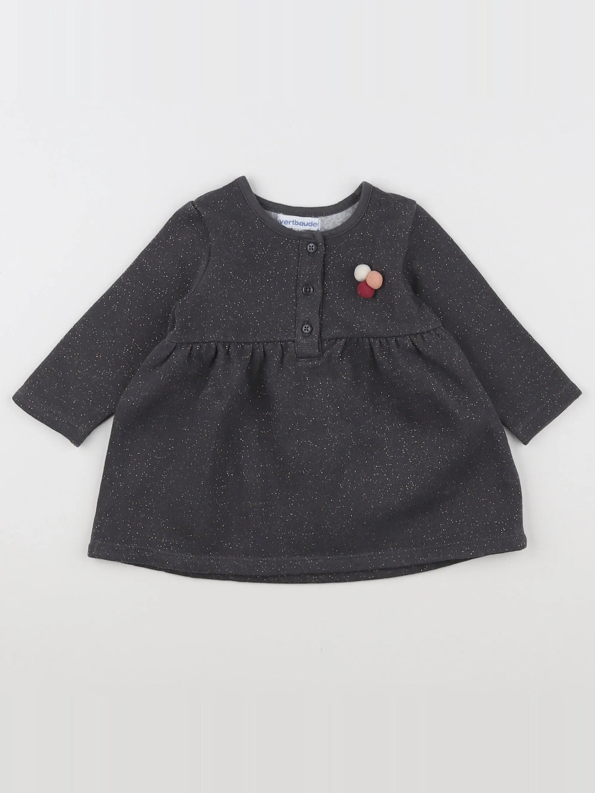 Vertbaudet - robe gris - 6 mois