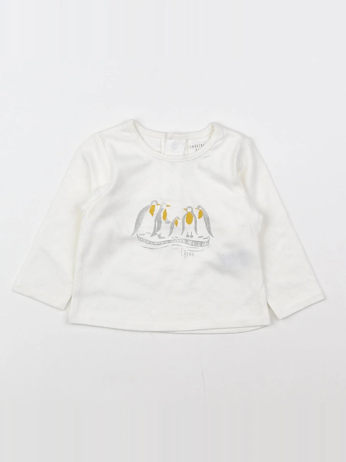 Carrément Beau - tee-shirt blanc - 6 mois