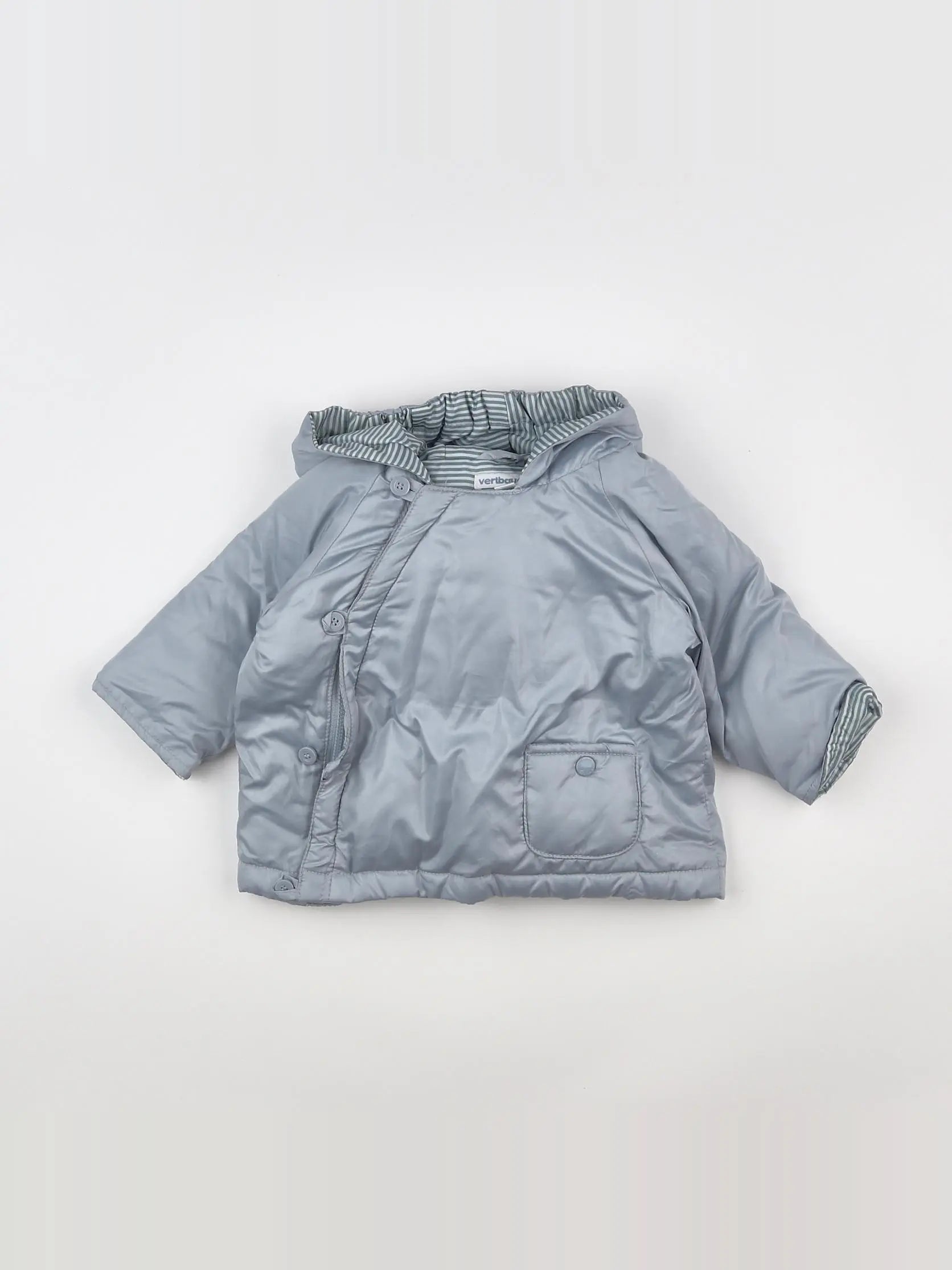 Vertbaudet - doudoune bleu - 6 mois