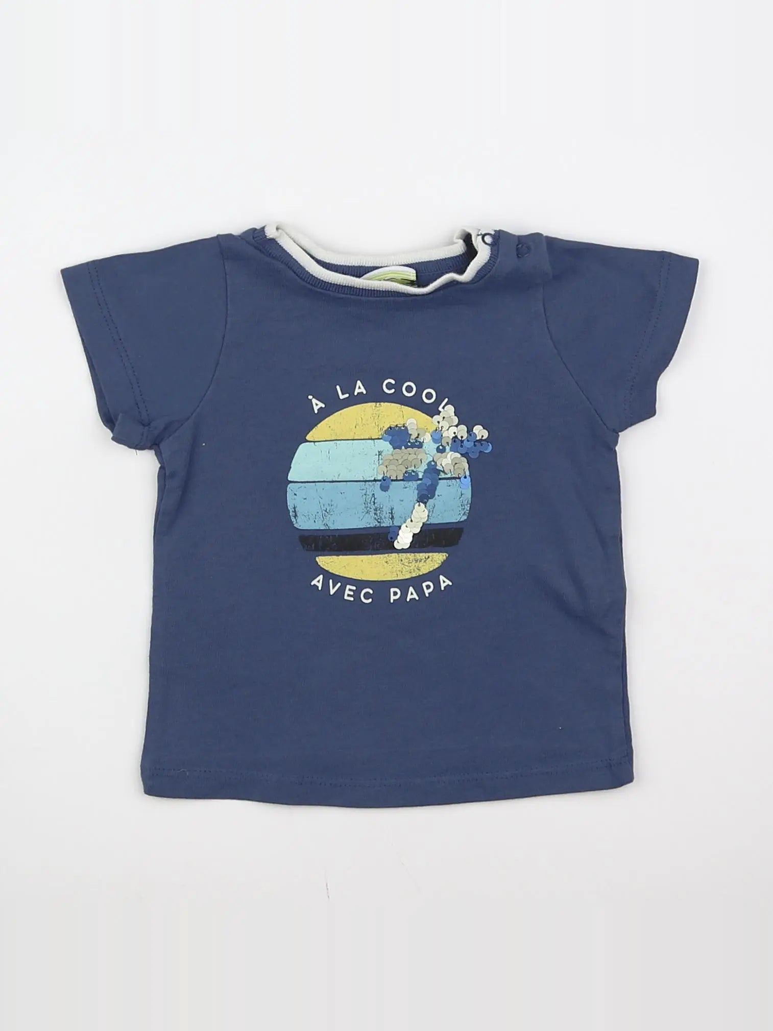 Tape à l'oeil - tee-shirt bleu - 6 mois