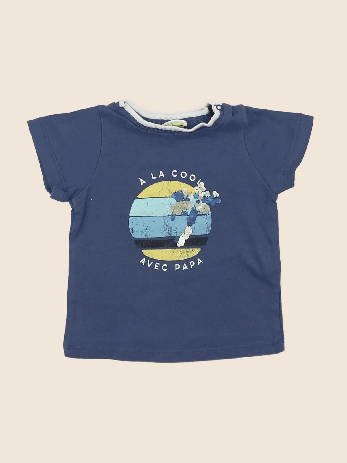 Tape à l'oeil - tee-shirt bleu - 6 mois