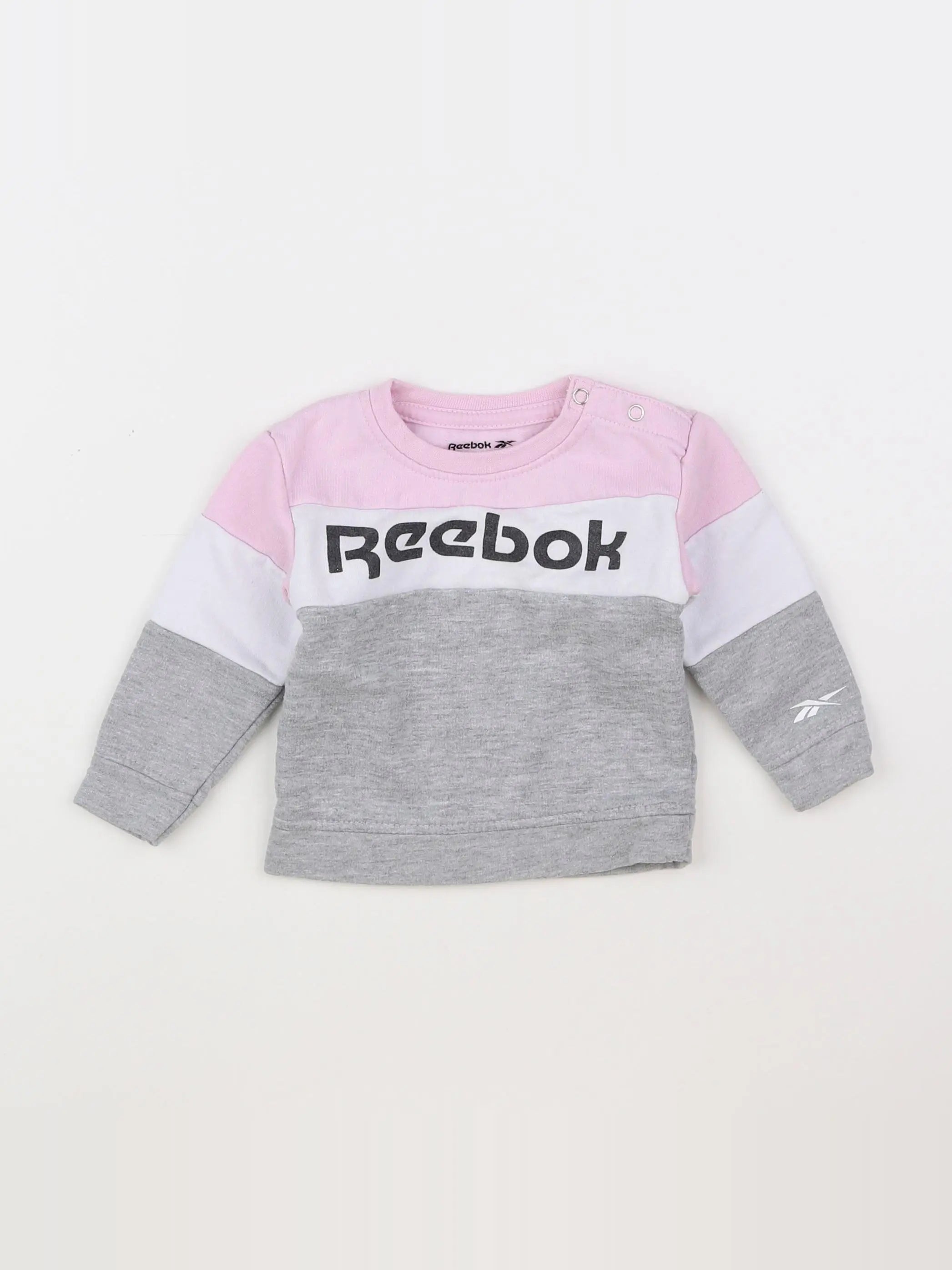 Reebok - sweat rose - 6/9 mois