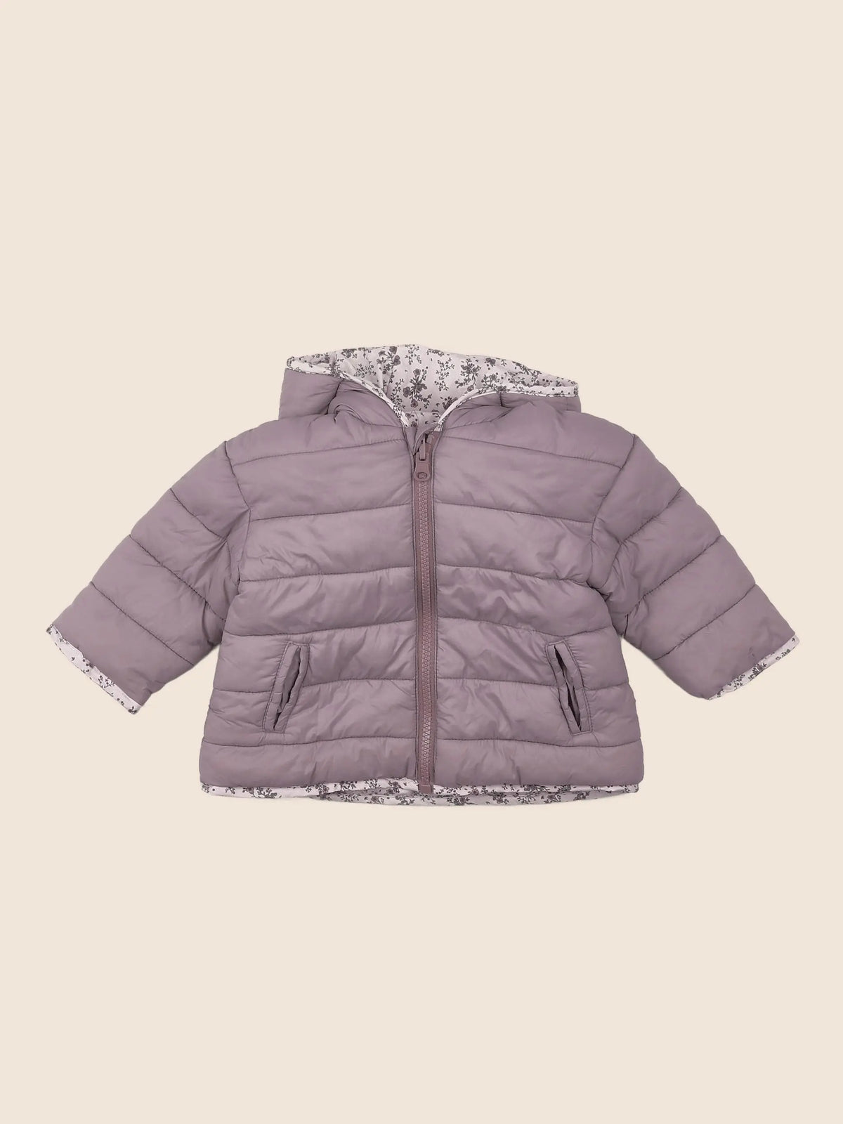 Vertbaudet - doudoune réversible violet - 12 mois