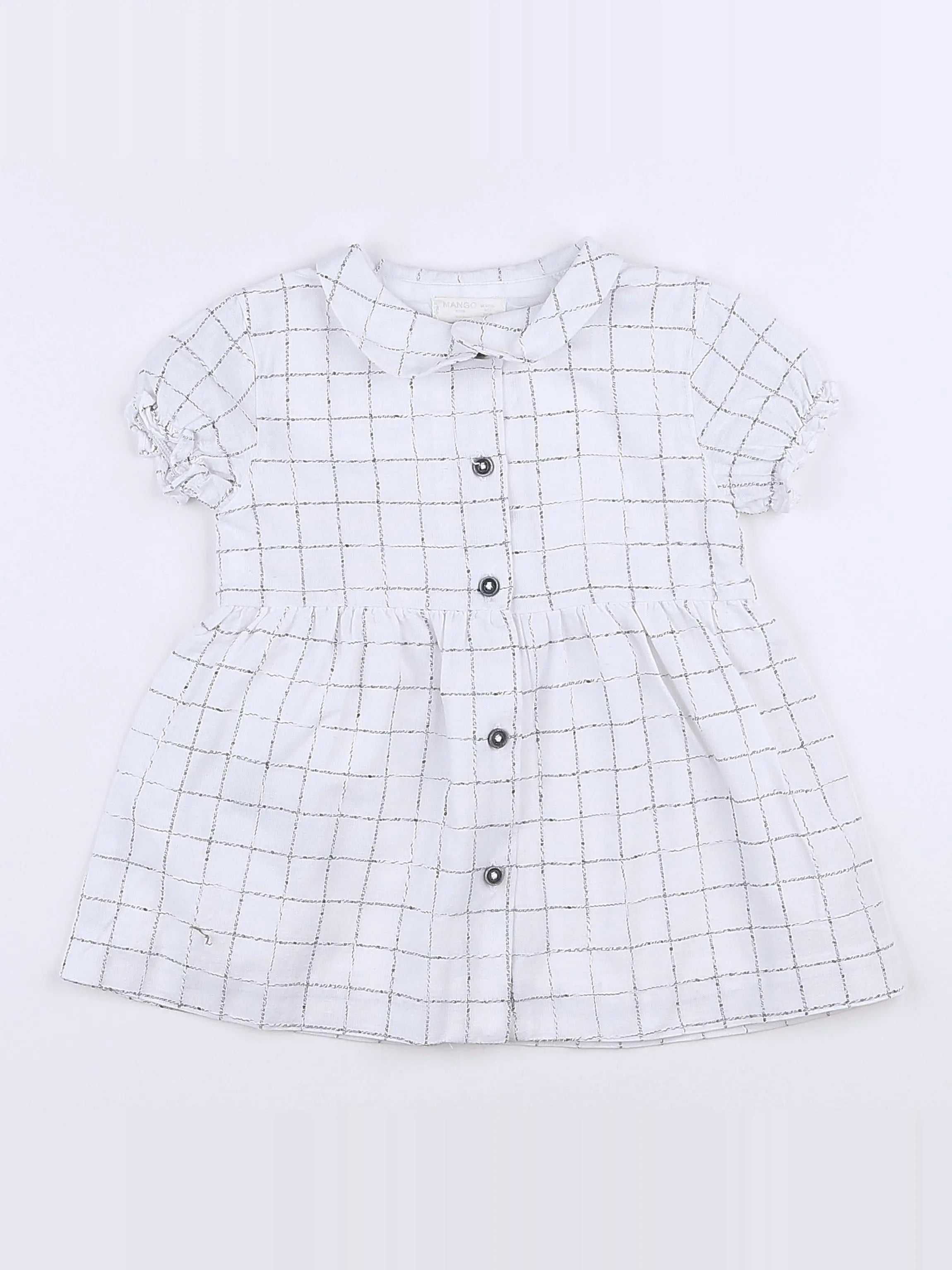Mango - robe blanc, gris - 9/12 mois