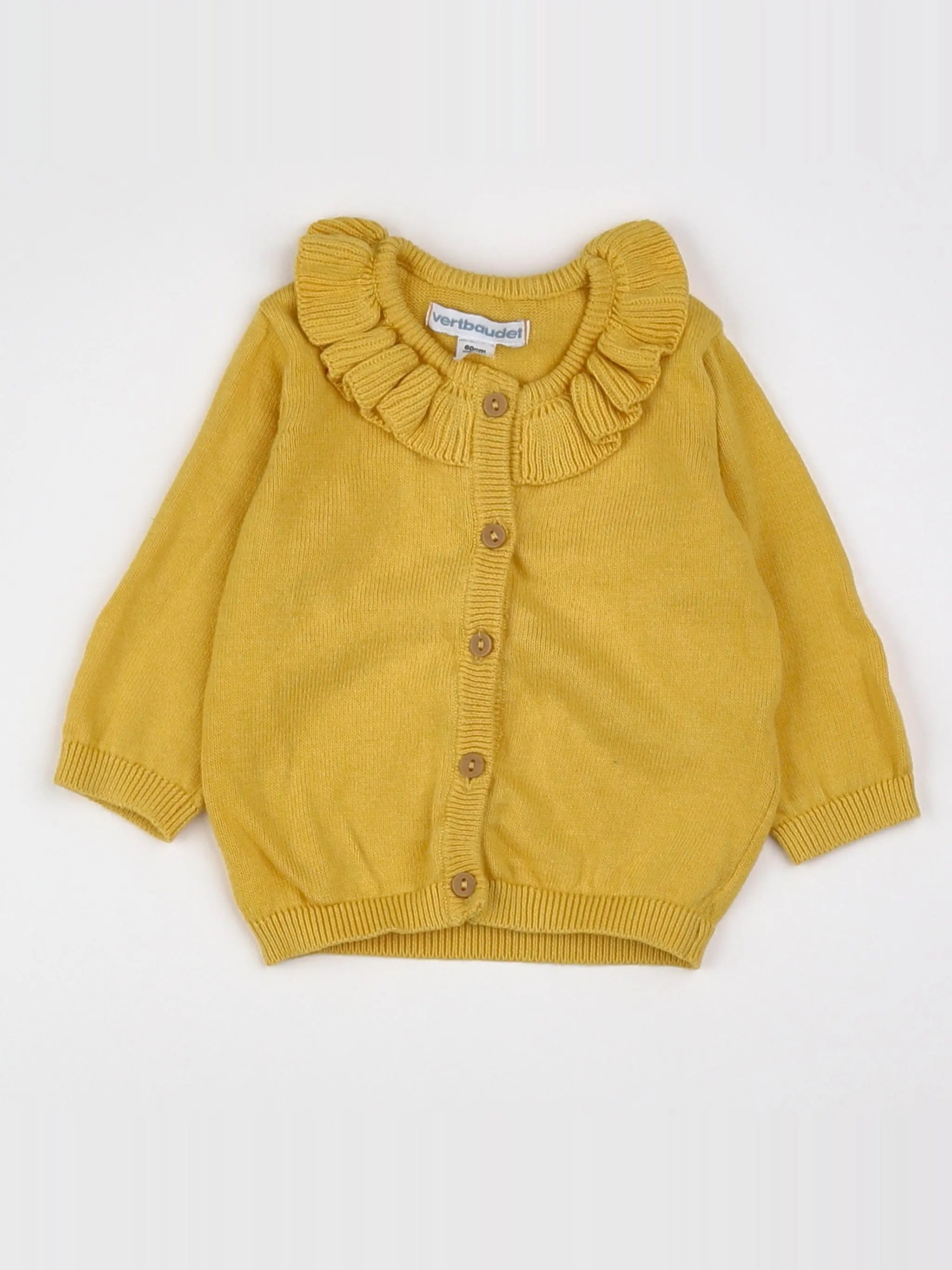 Vertbaudet - gilet jaune - 3 mois