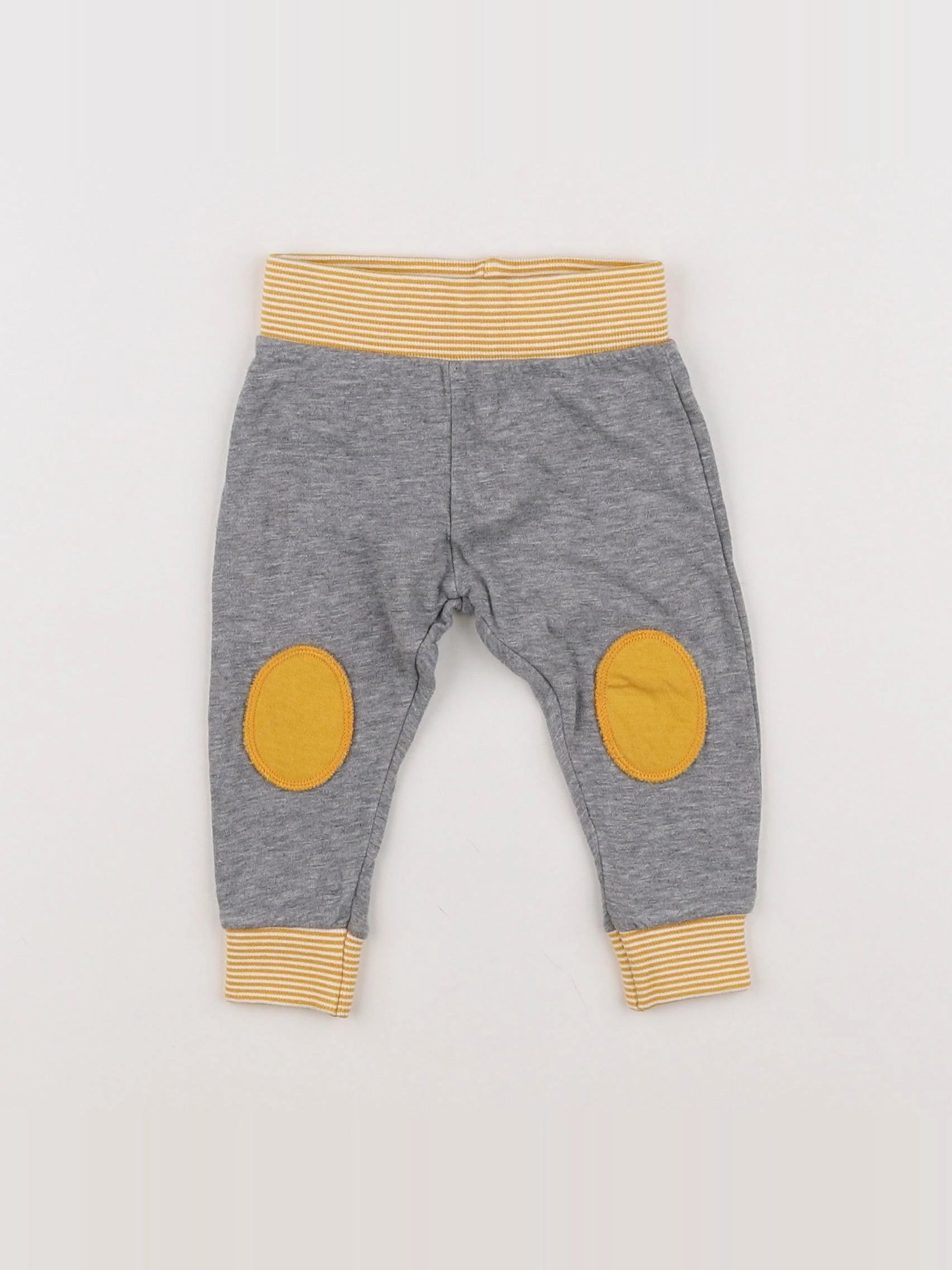 Petit Bateau - jogging gris, jaune - 6 mois