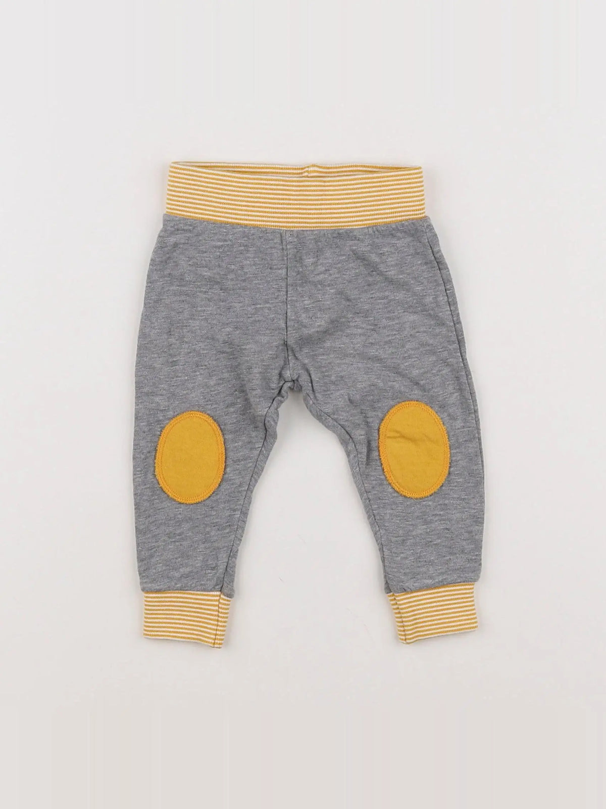 Petit Bateau - jogging gris, jaune - 6 mois