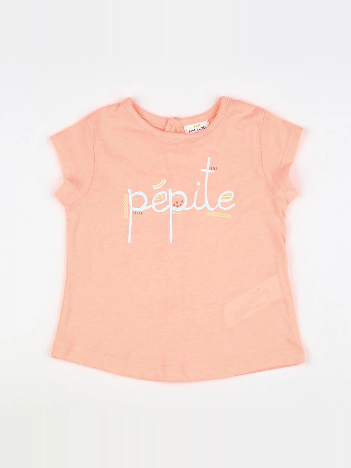 Tape à l'oeil - tee-shirt rose fluo - 6 mois