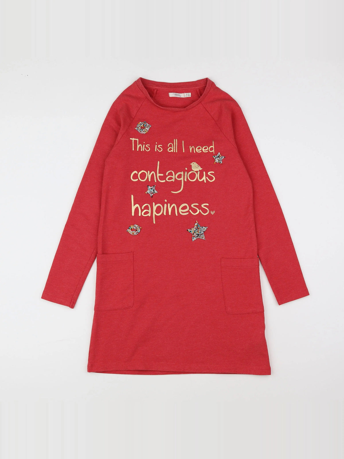 Sfera - robe rouge - 9/10 ans