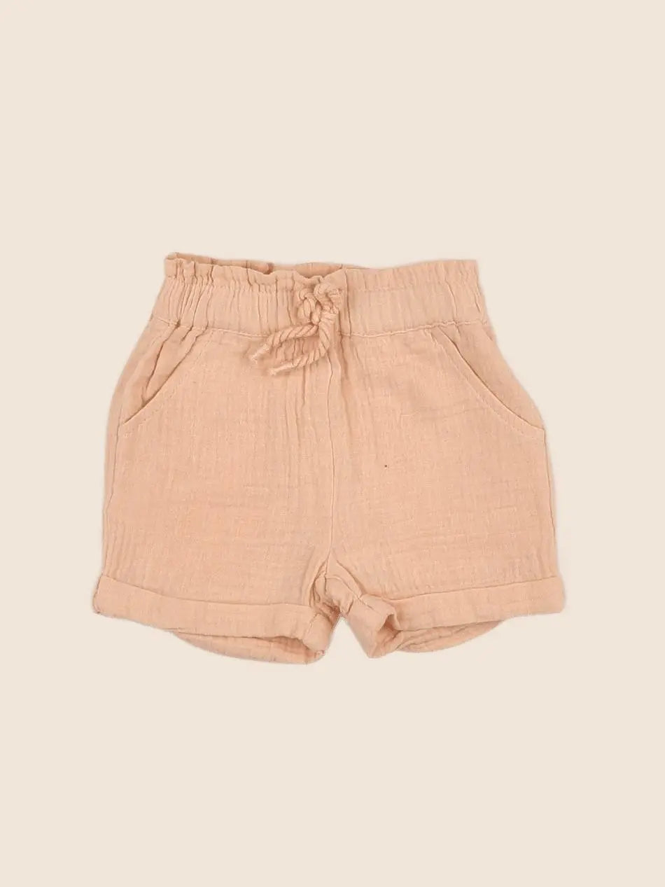 Vertbaudet - short orange - 6 mois