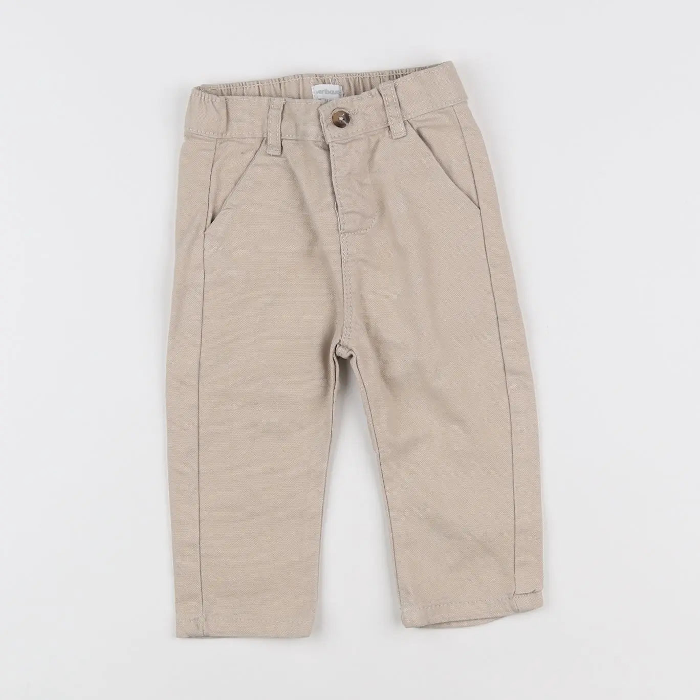Vertbaudet - pantalon beige - 12 mois