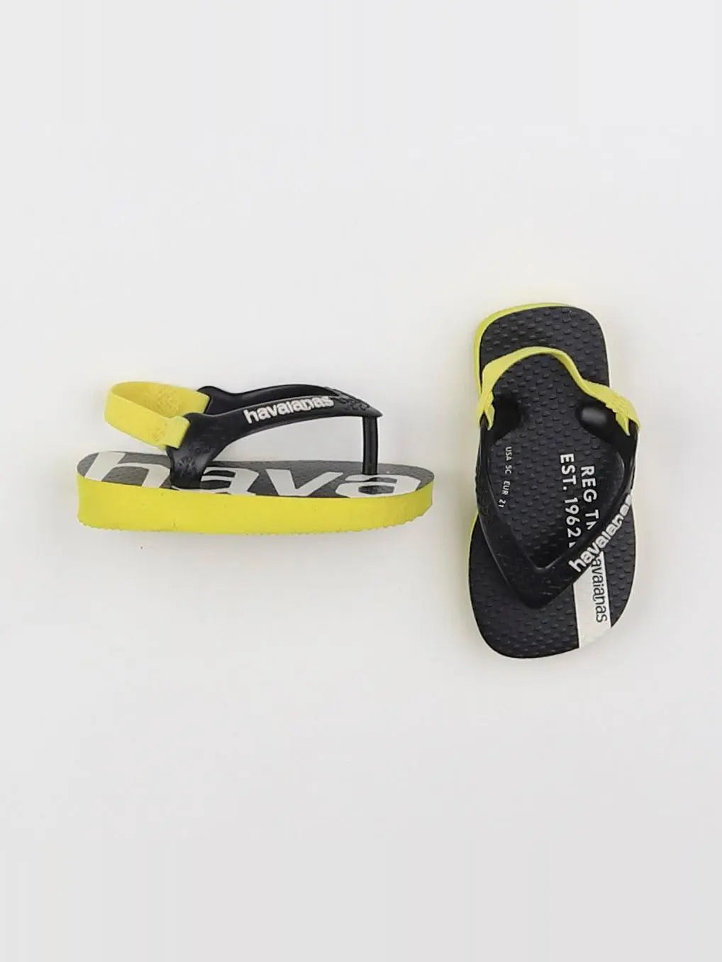 Havaianas - tongs jaune, noir - pointure 21