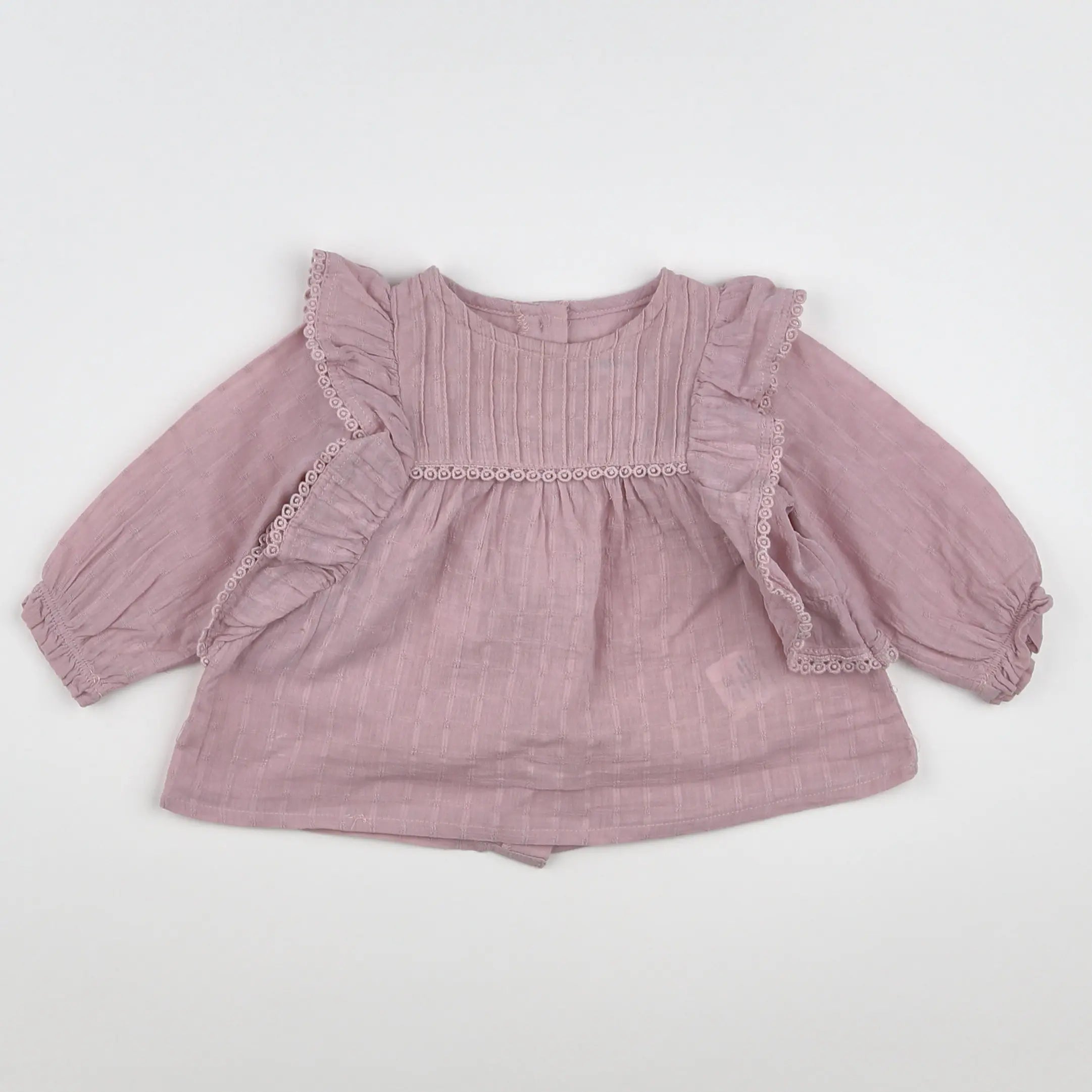 Vertbaudet - blouse violet - 6 mois
