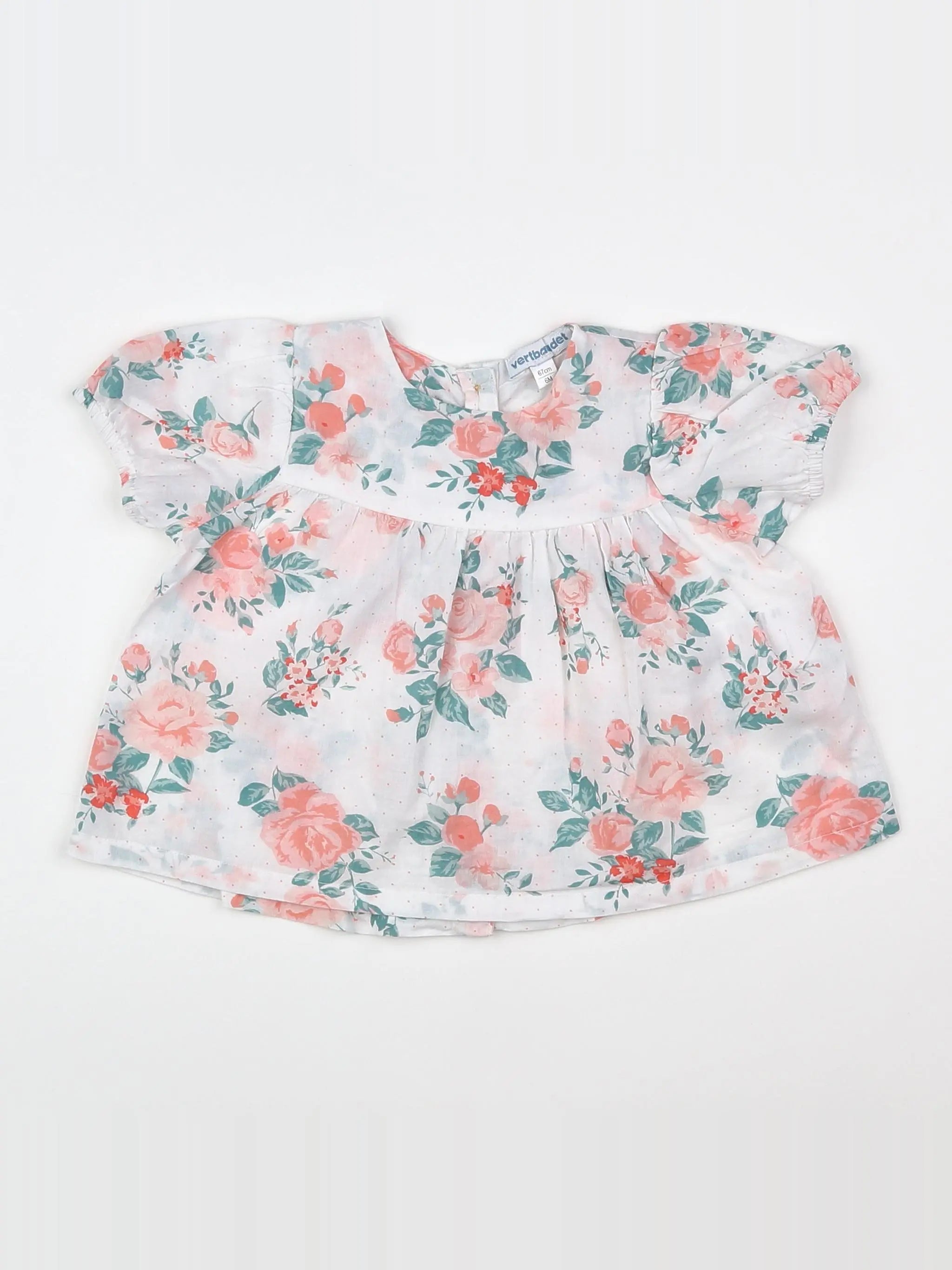 Vertbaudet - blouse blanc - 6 mois