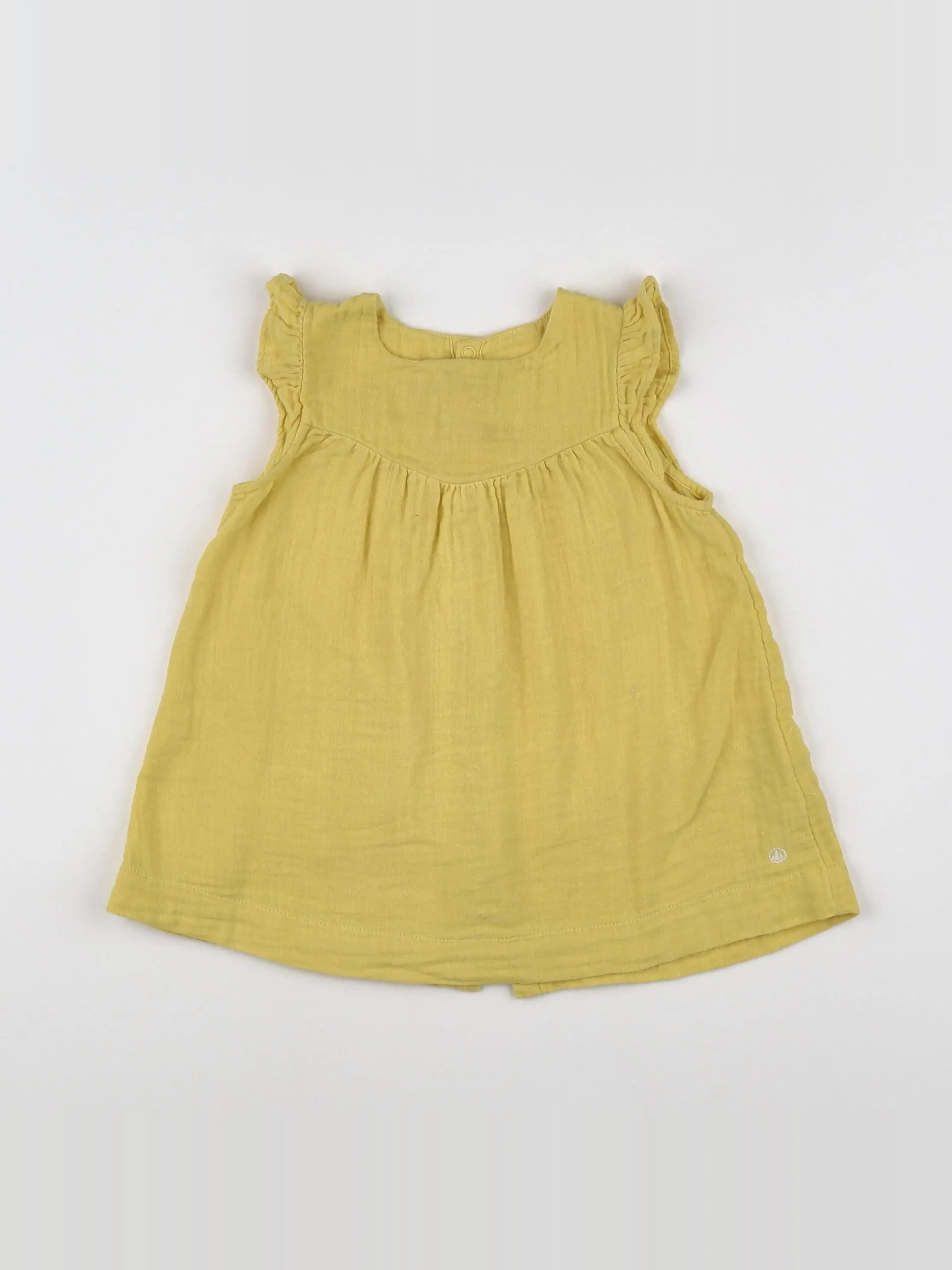 Petit Bateau - robe jaune - 12 mois