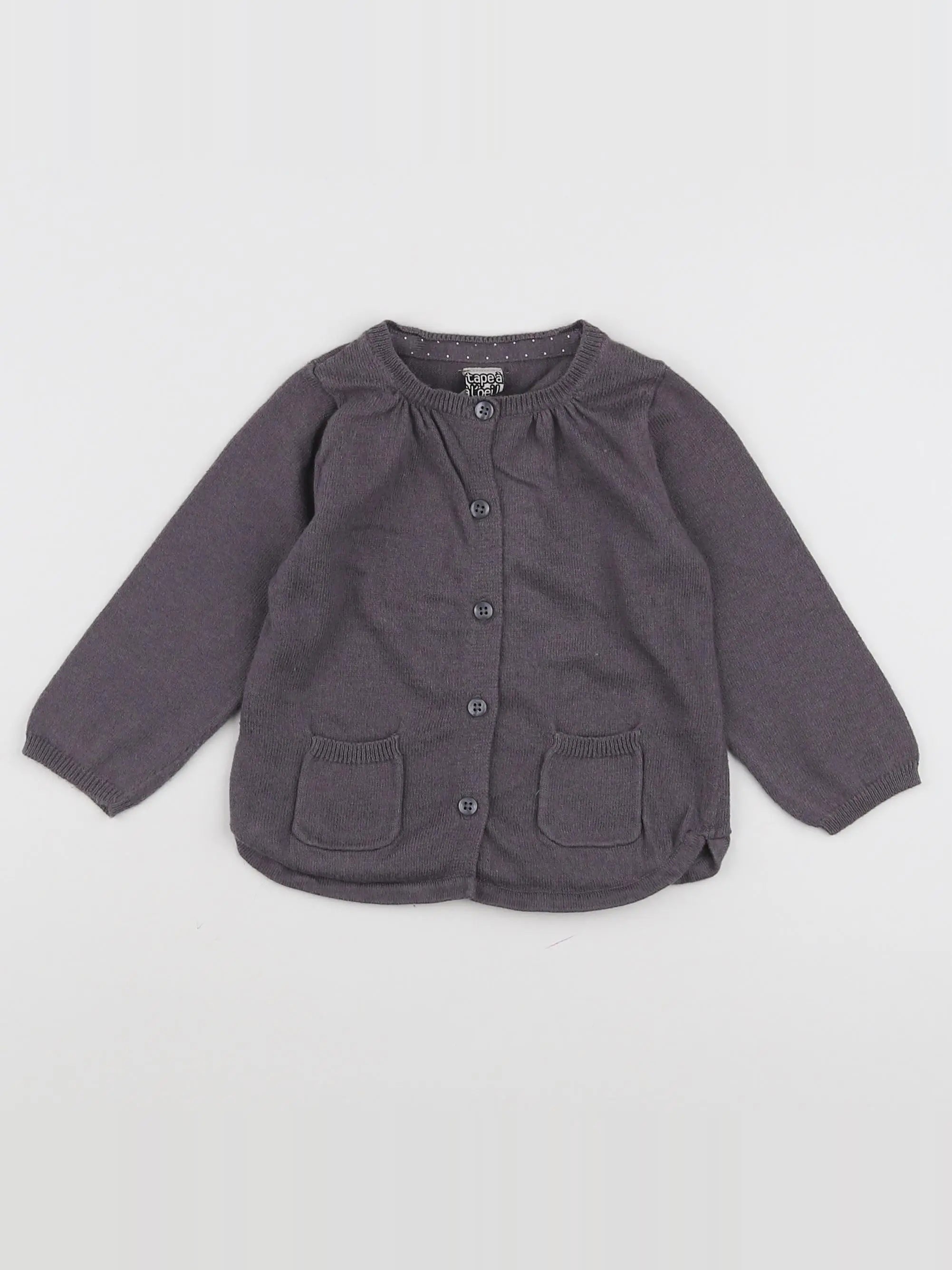 Tape à l'oeil - gilet marron - 12 mois
