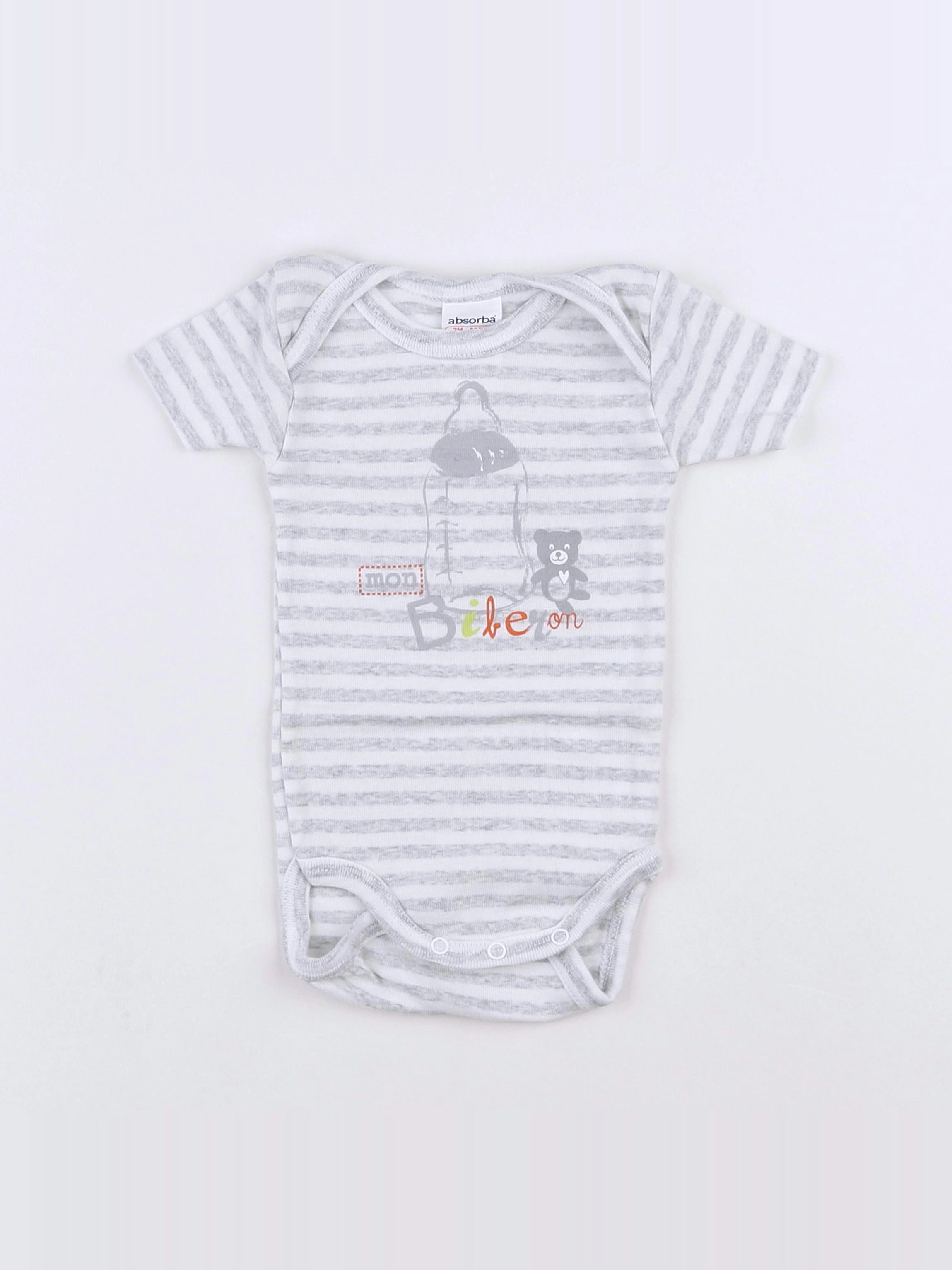 Absorba - body gris - 3 mois