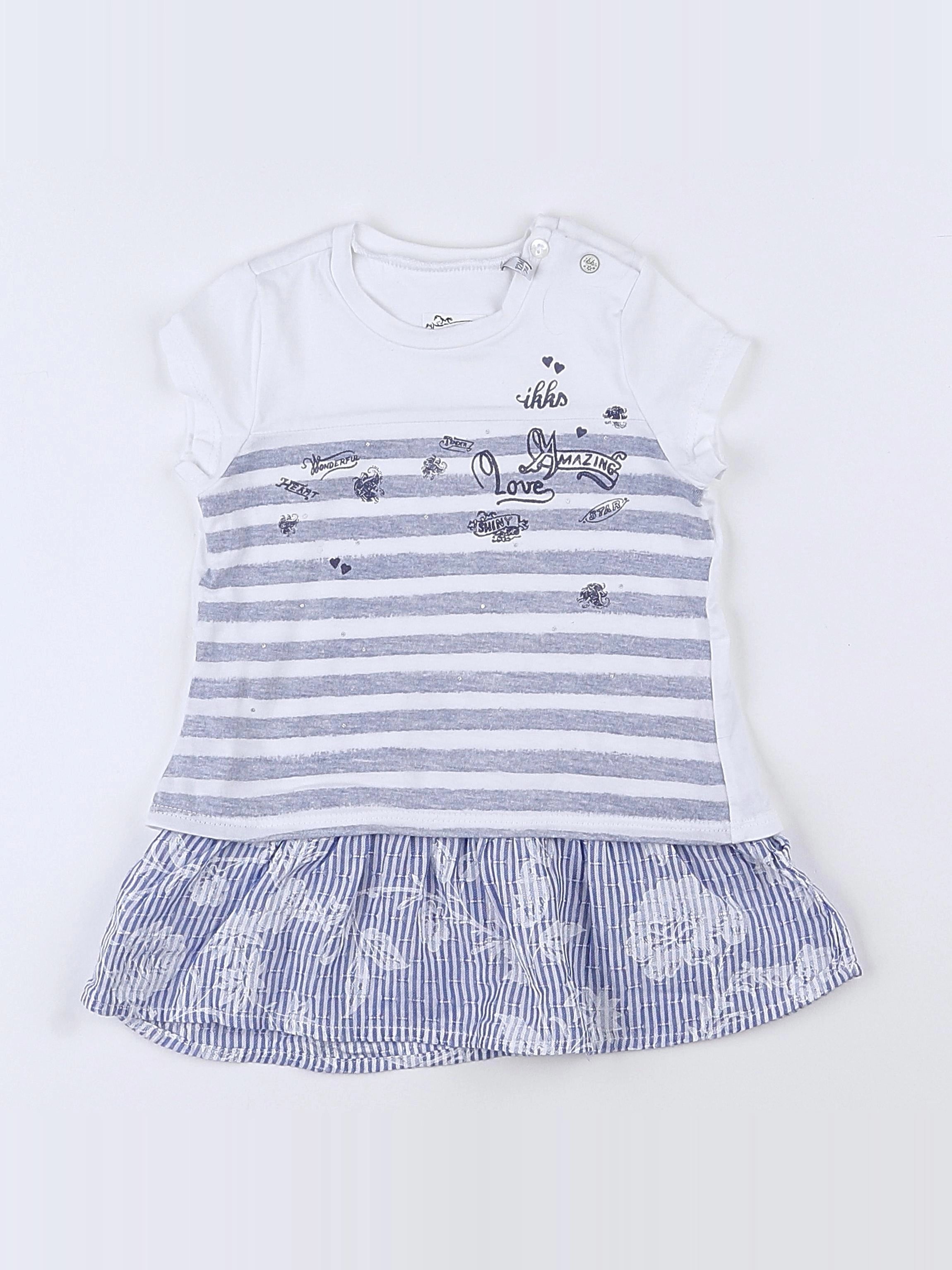 IKKS - robe bleu - 12 mois