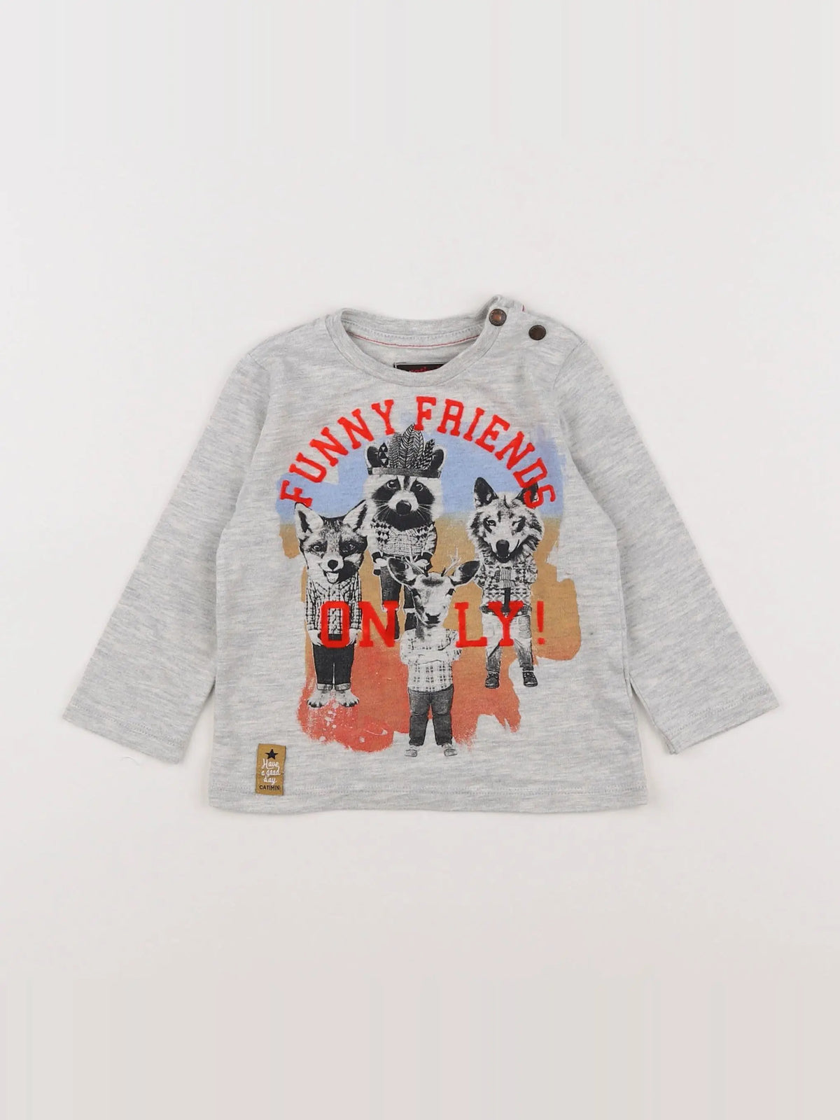 Catimini - tee-shirt gris - 12 mois