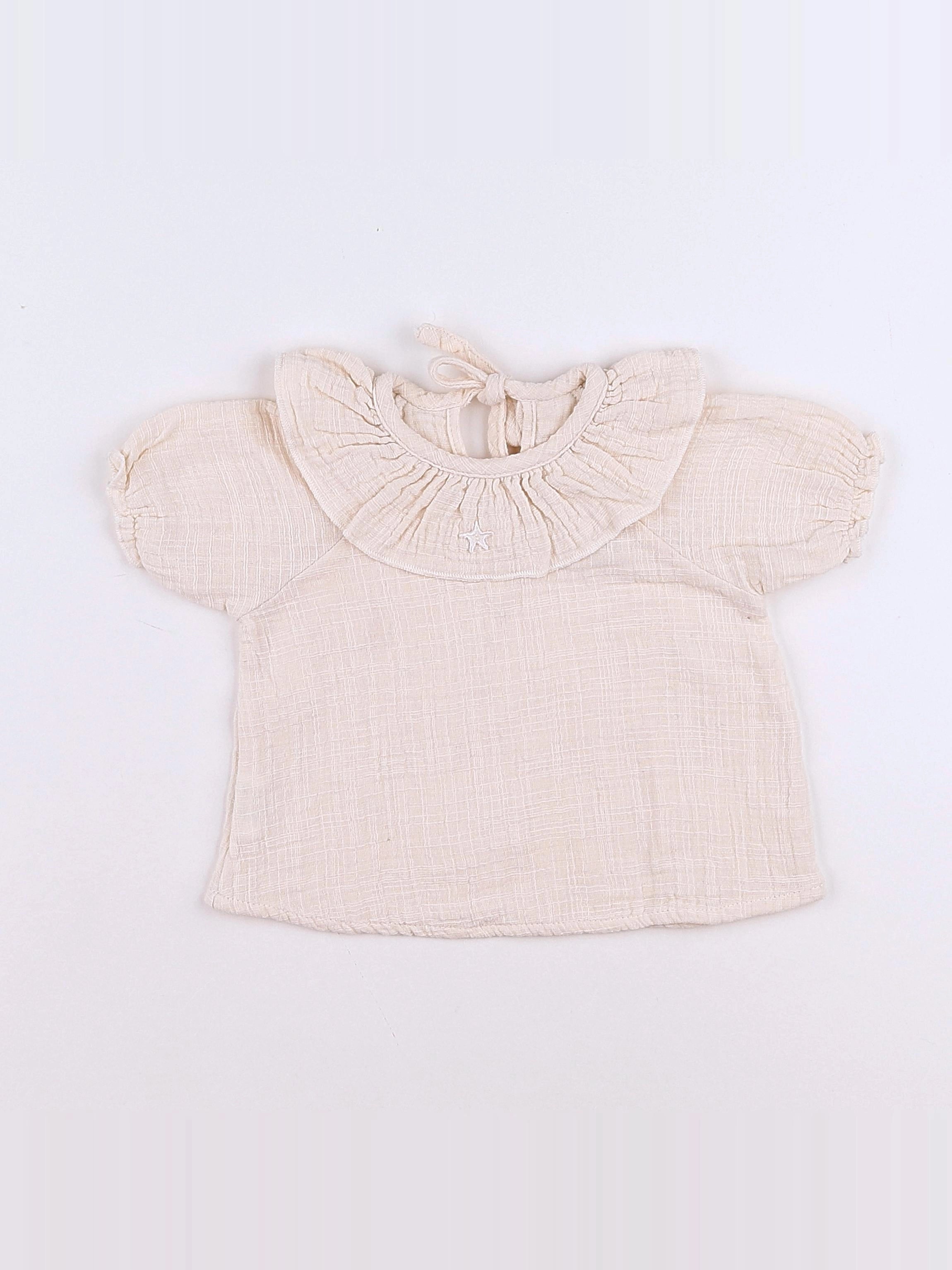 Tocoto vintage - blouse rose - 6 mois
