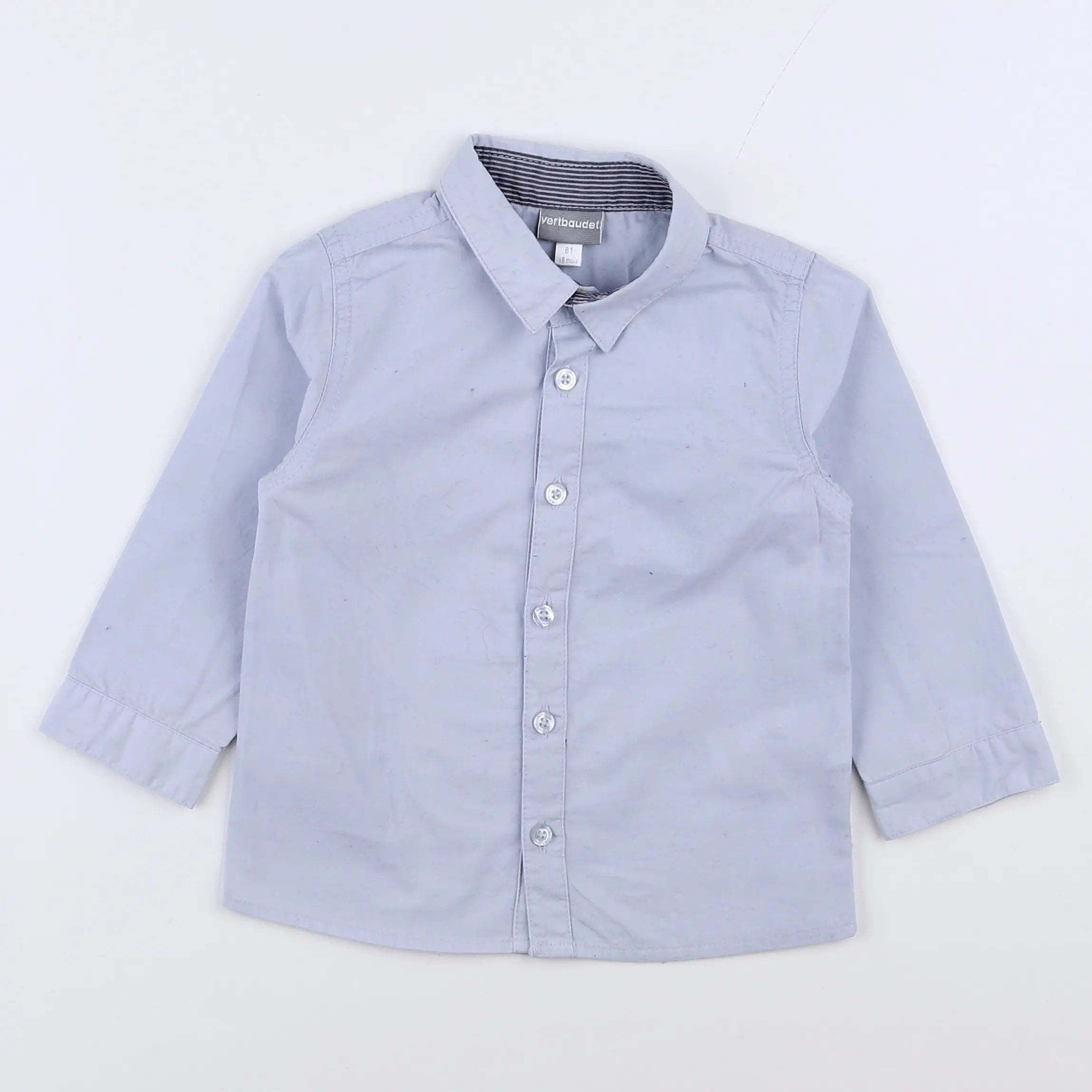 Vertbaudet - chemise bleu - 18 mois