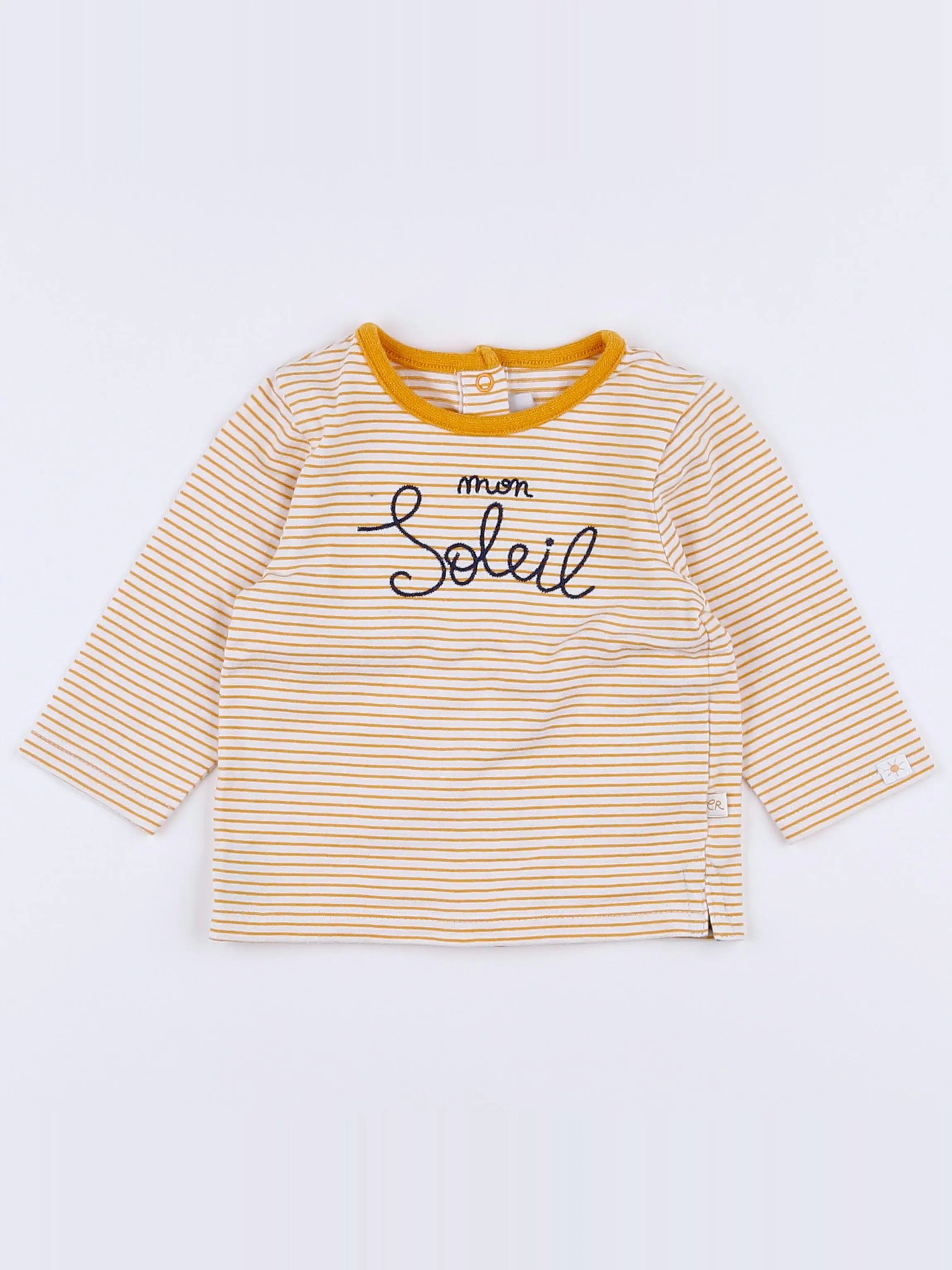 Cadet Rousselle - tee-shirt jaune, blanc - 3 mois