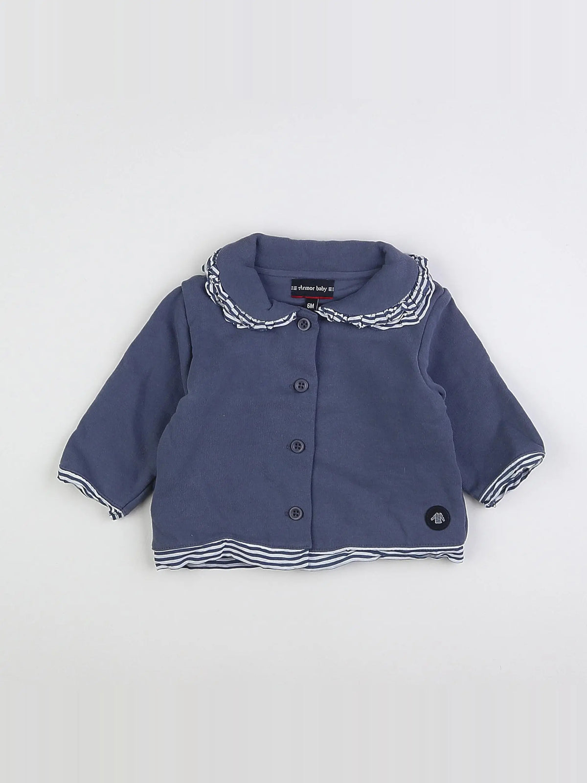 Armor Lux - sweat bleu - 6 mois