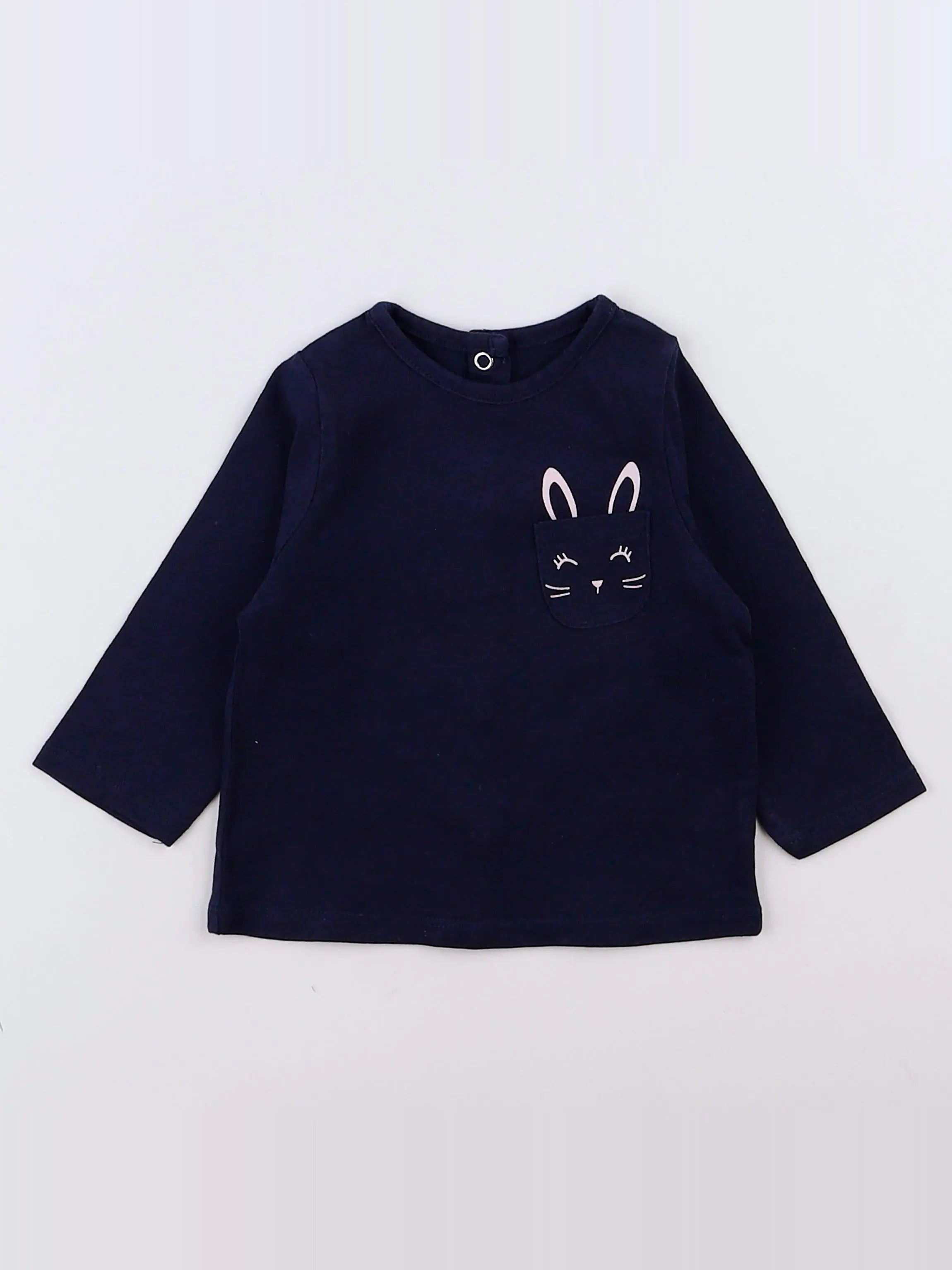 Vertbaudet - tee-shirt bleu - 3 mois