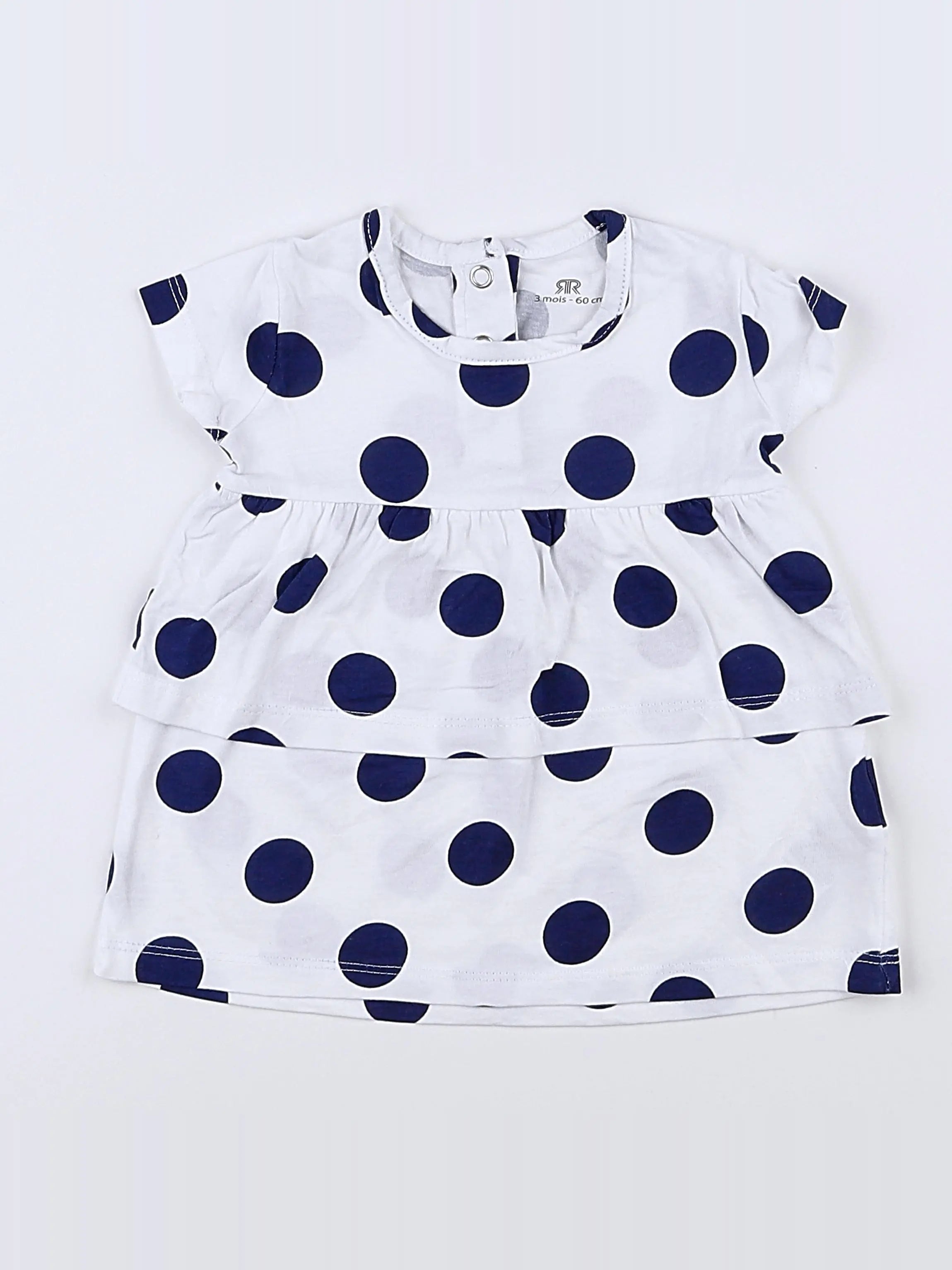 La Redoute - robe blanc, bleu - 3 mois