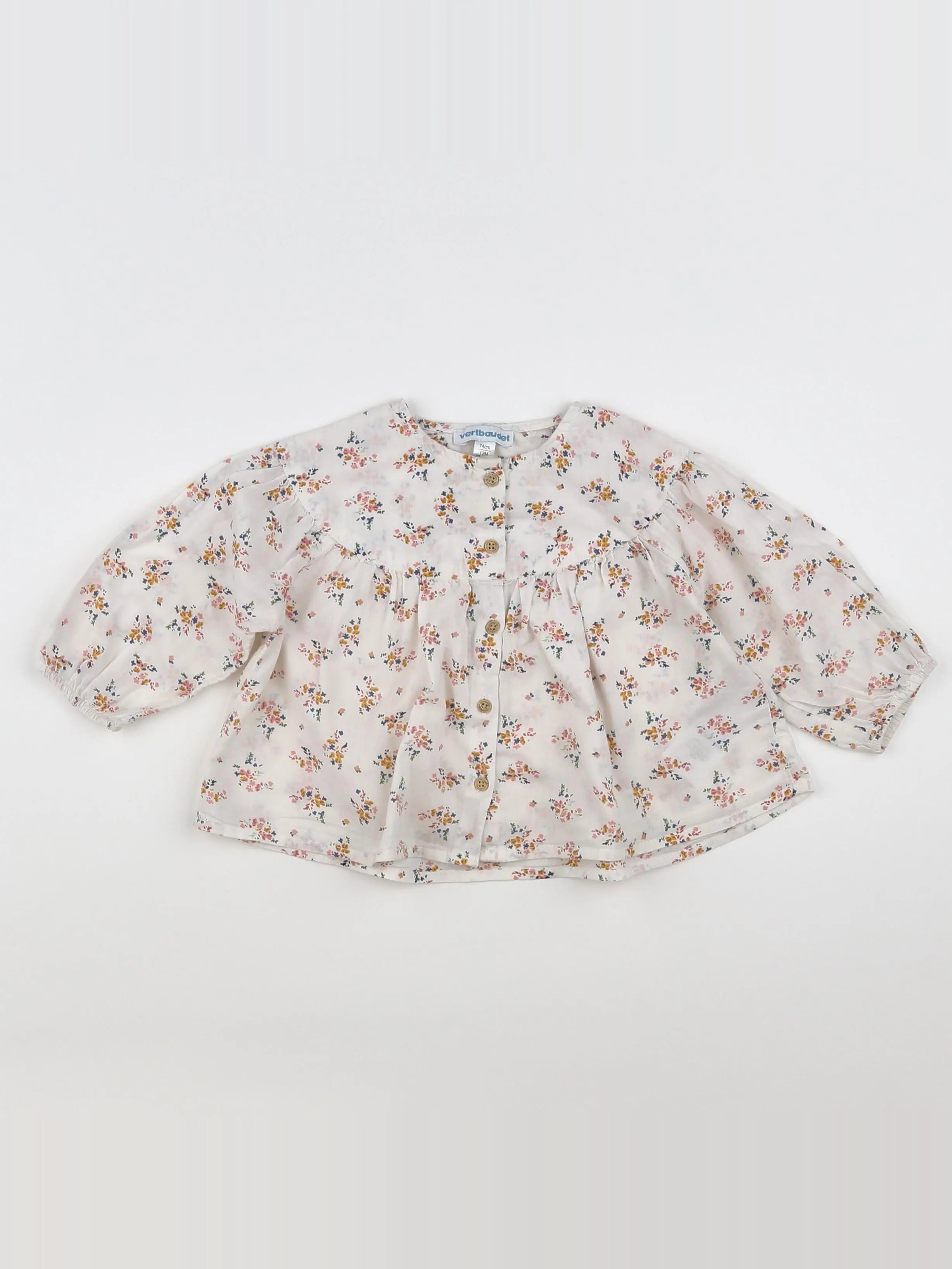 Vertbaudet - blouse blanc - 12 mois