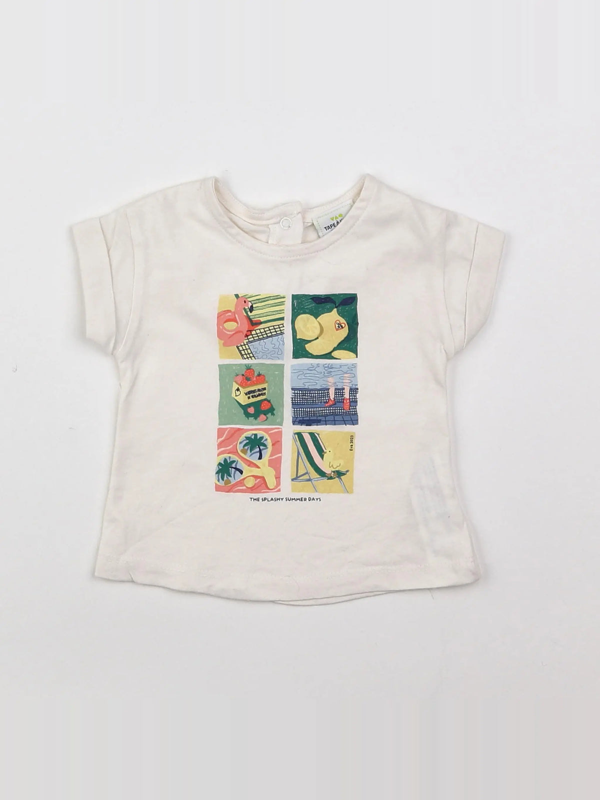Tape à l'oeil - tee-shirt beige - 3 mois
