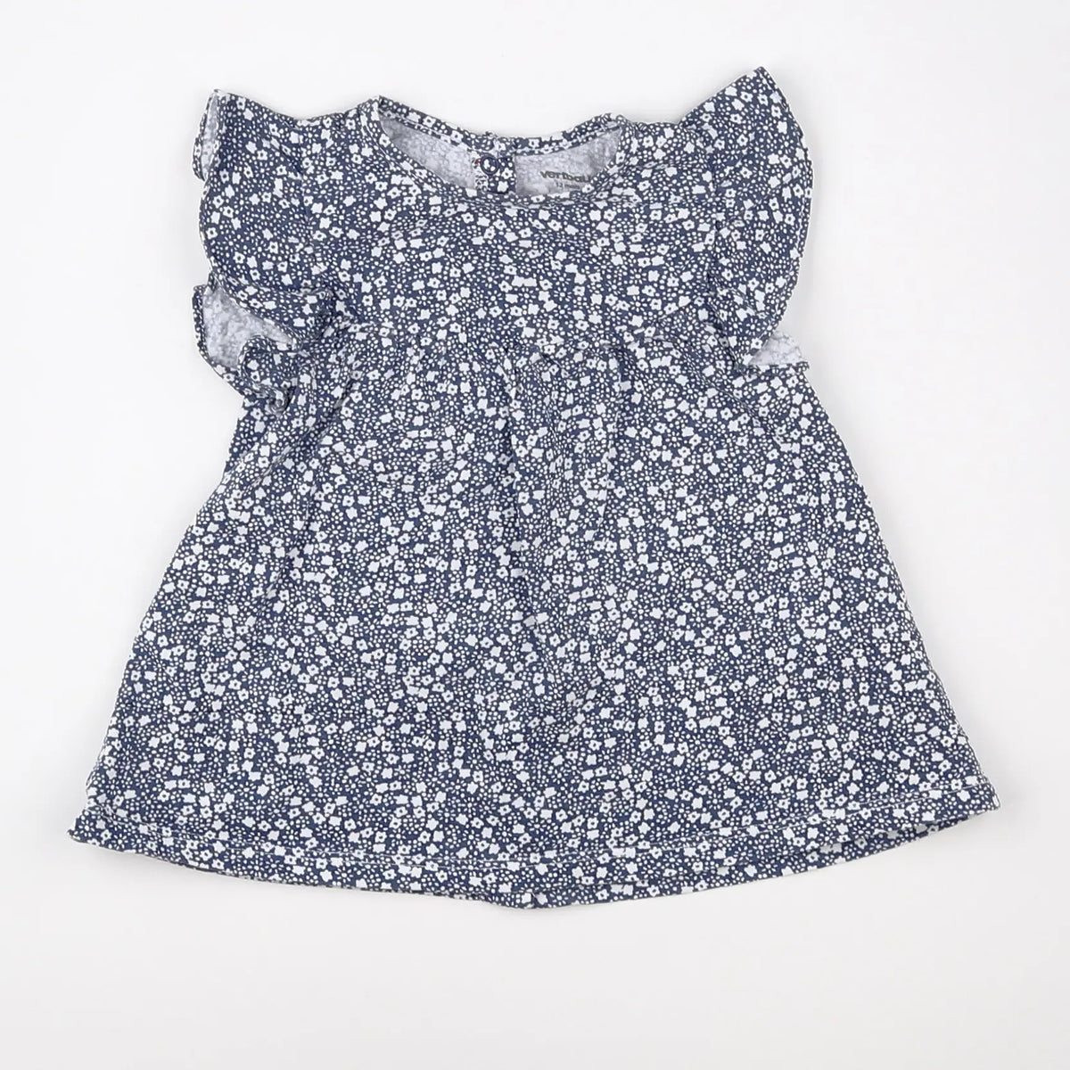 Vertbaudet - tee-shirt bleu - 12 mois