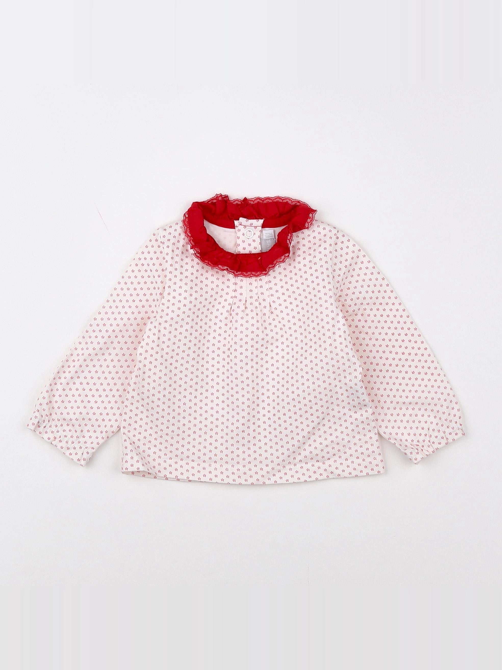 Natalys - tee-shirt beige, rouge - 9 mois