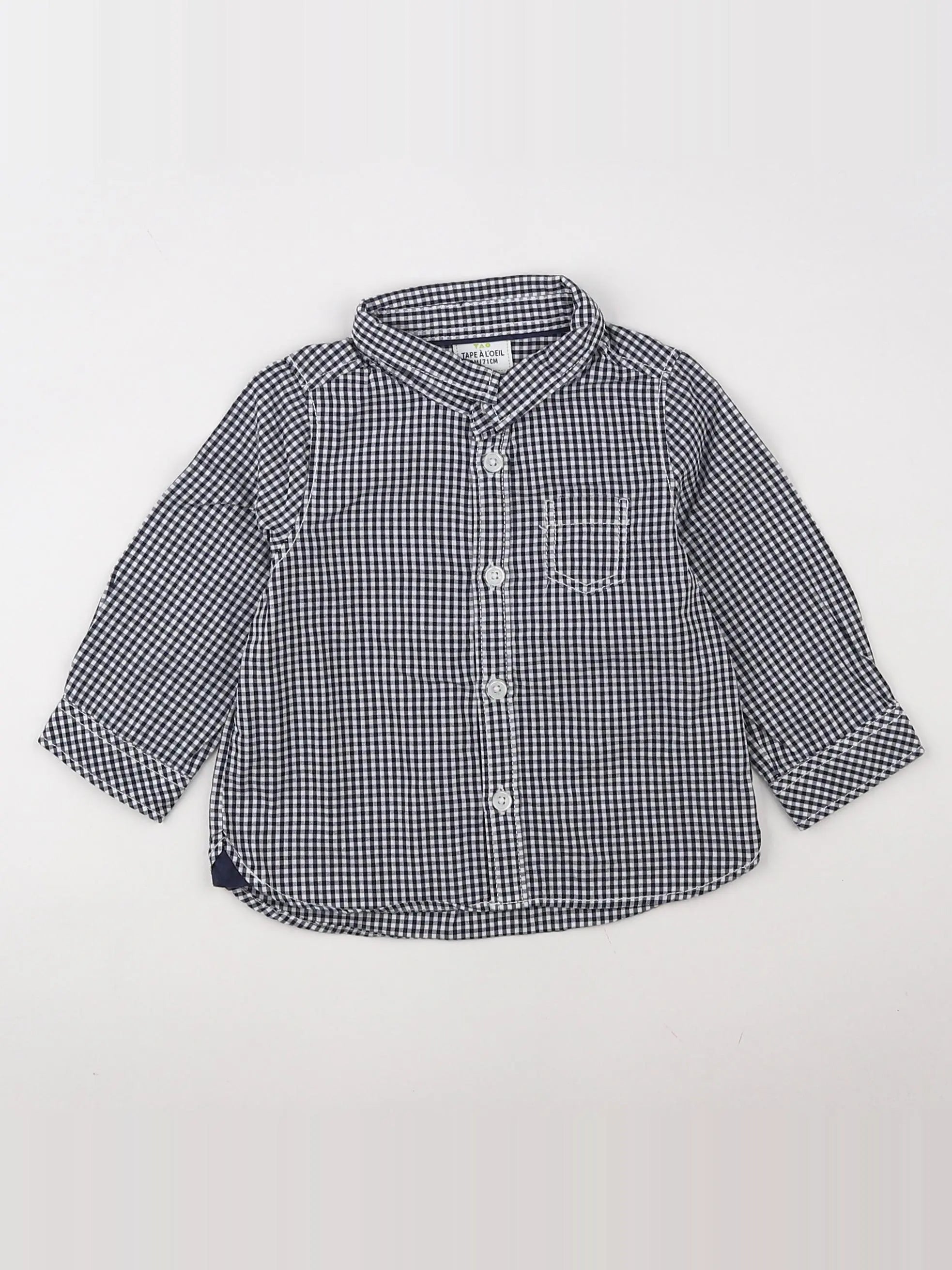 Tape à l'oeil - chemise blanc, noir - 9 mois