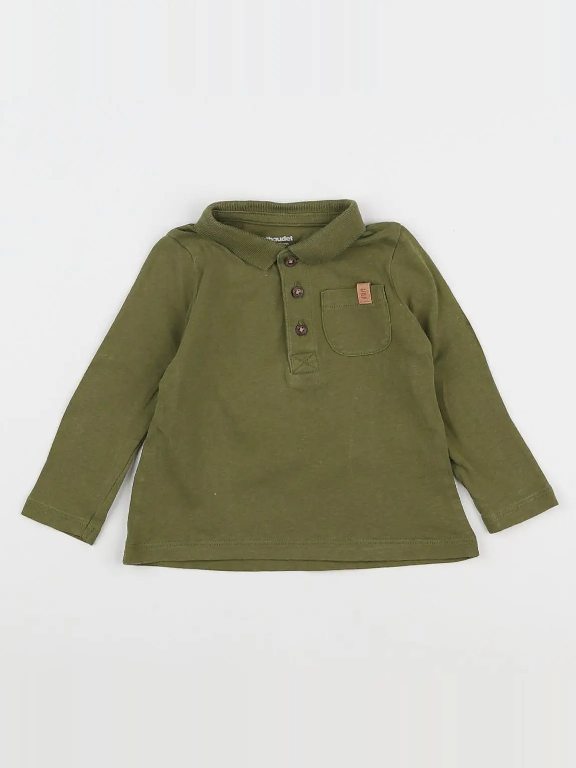 Vertbaudet - polo vert - 6 mois