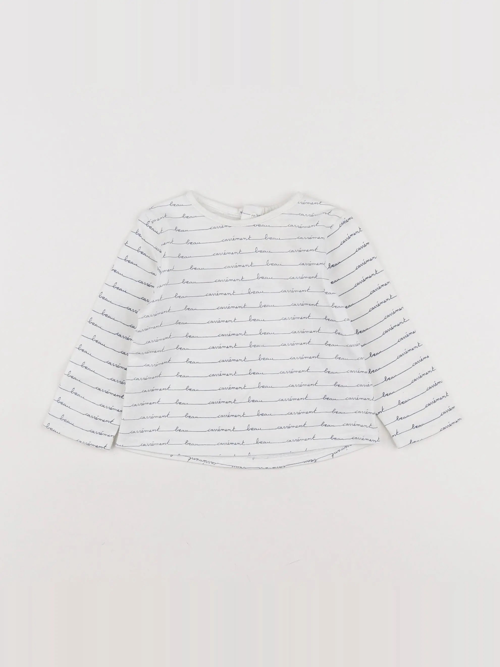 Carrément Beau - tee-shirt blanc - 6 mois