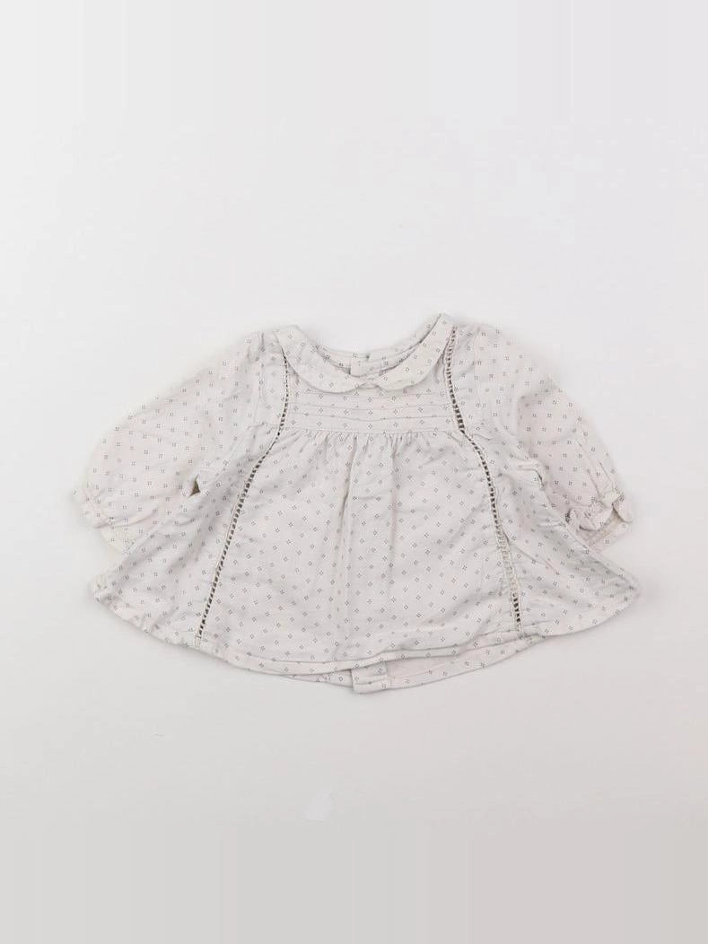 Boutchou - blouse blanc - 3 mois