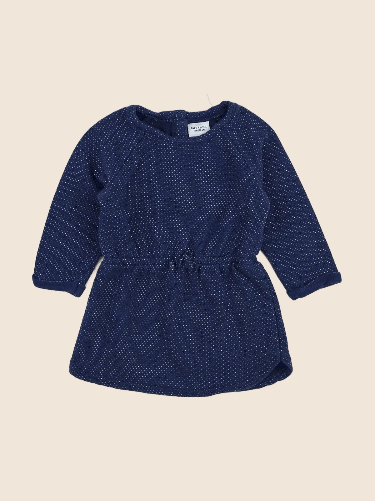Tape à l'oeil - robe bleu, or - 12 mois