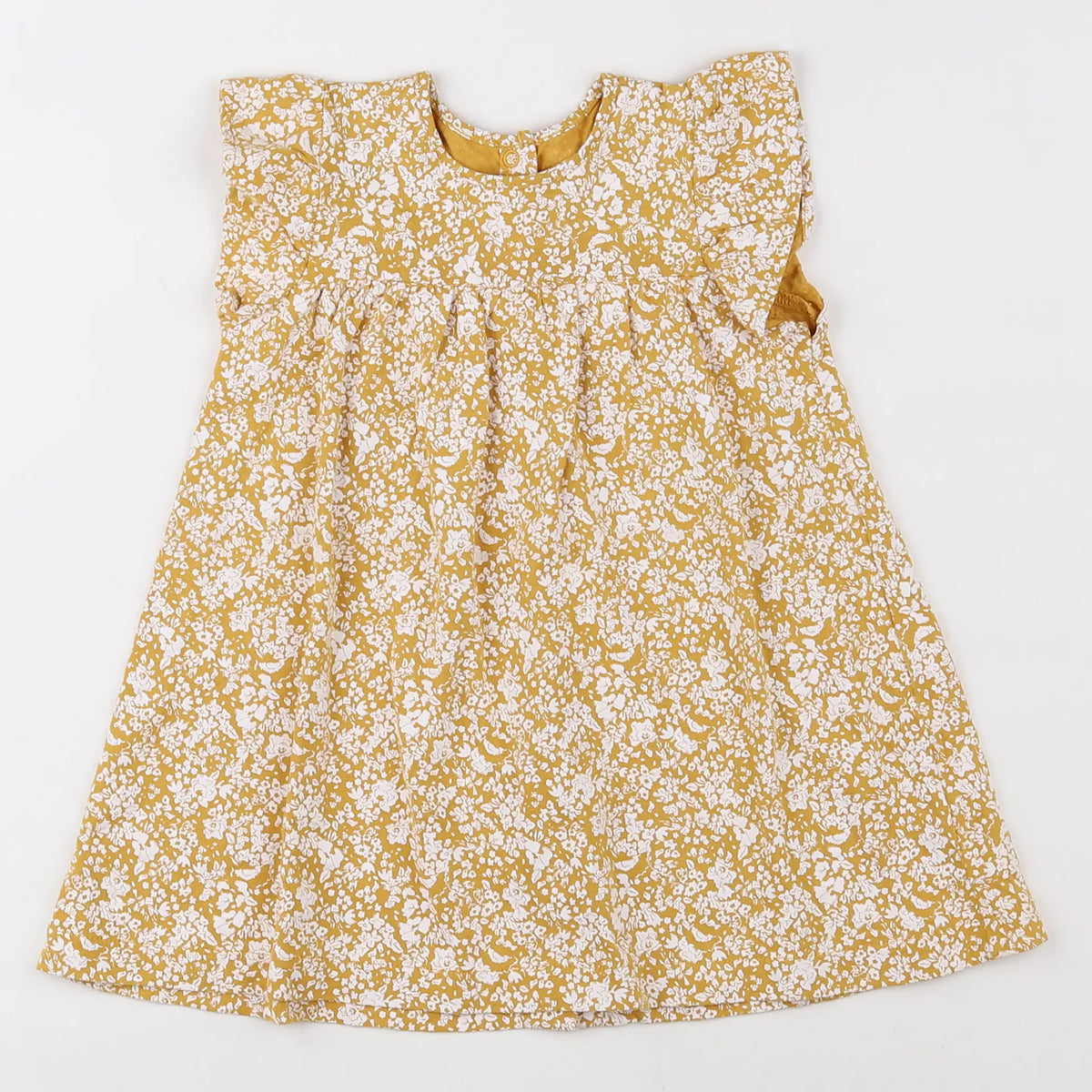 Vertbaudet - robe blanc, jaune - 18 mois