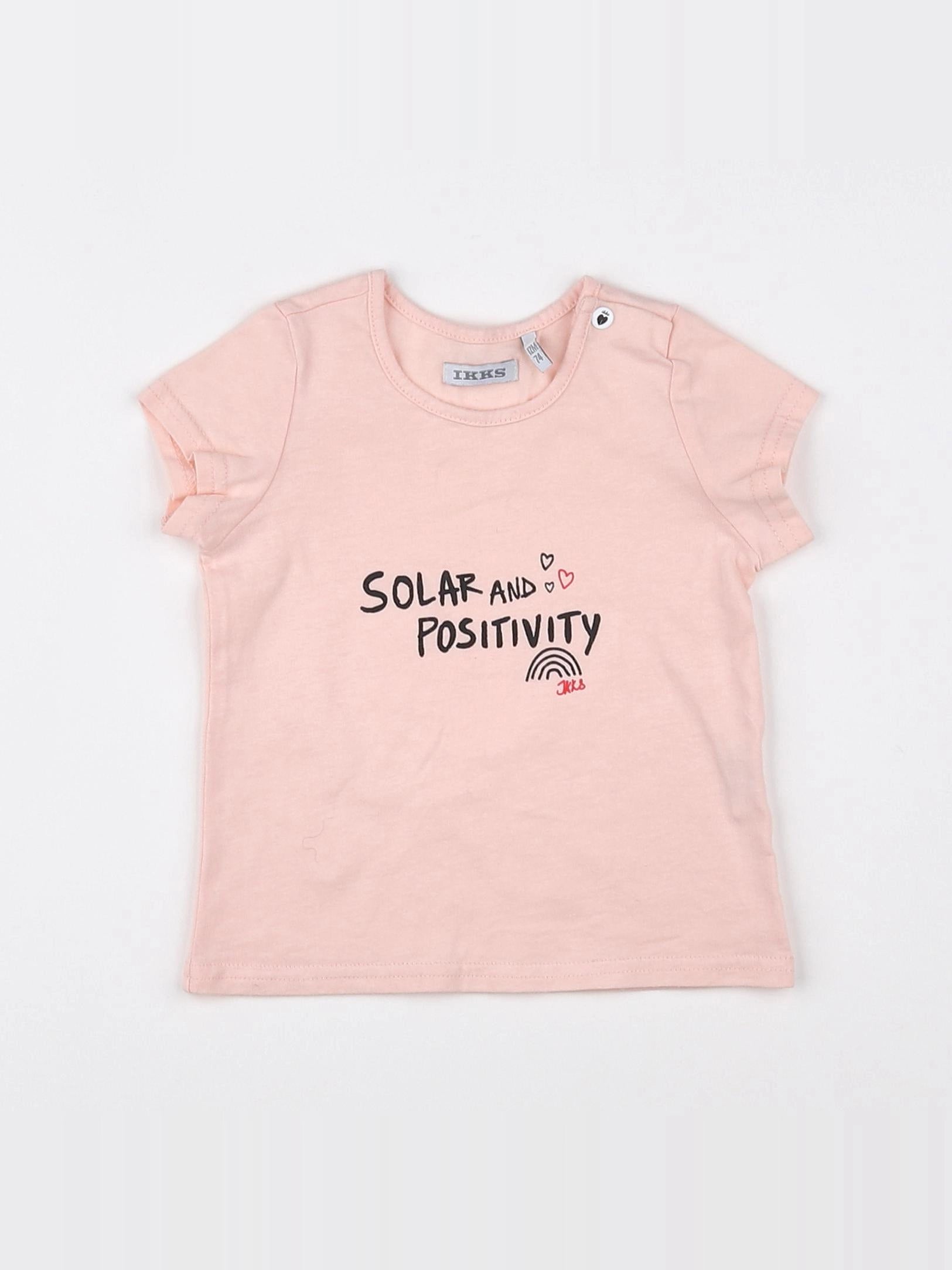 IKKS - tee-shirt rose - 12 mois