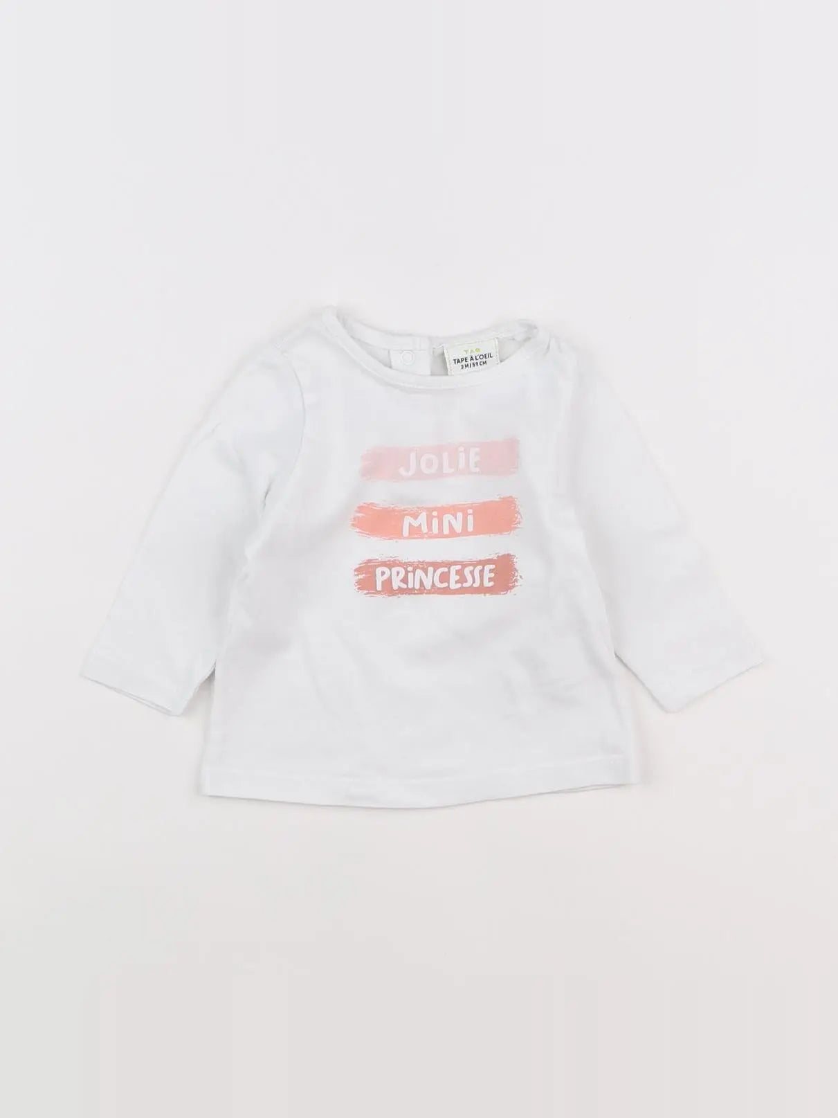 Tape à l'oeil - tee-shirt blanc - 3 mois