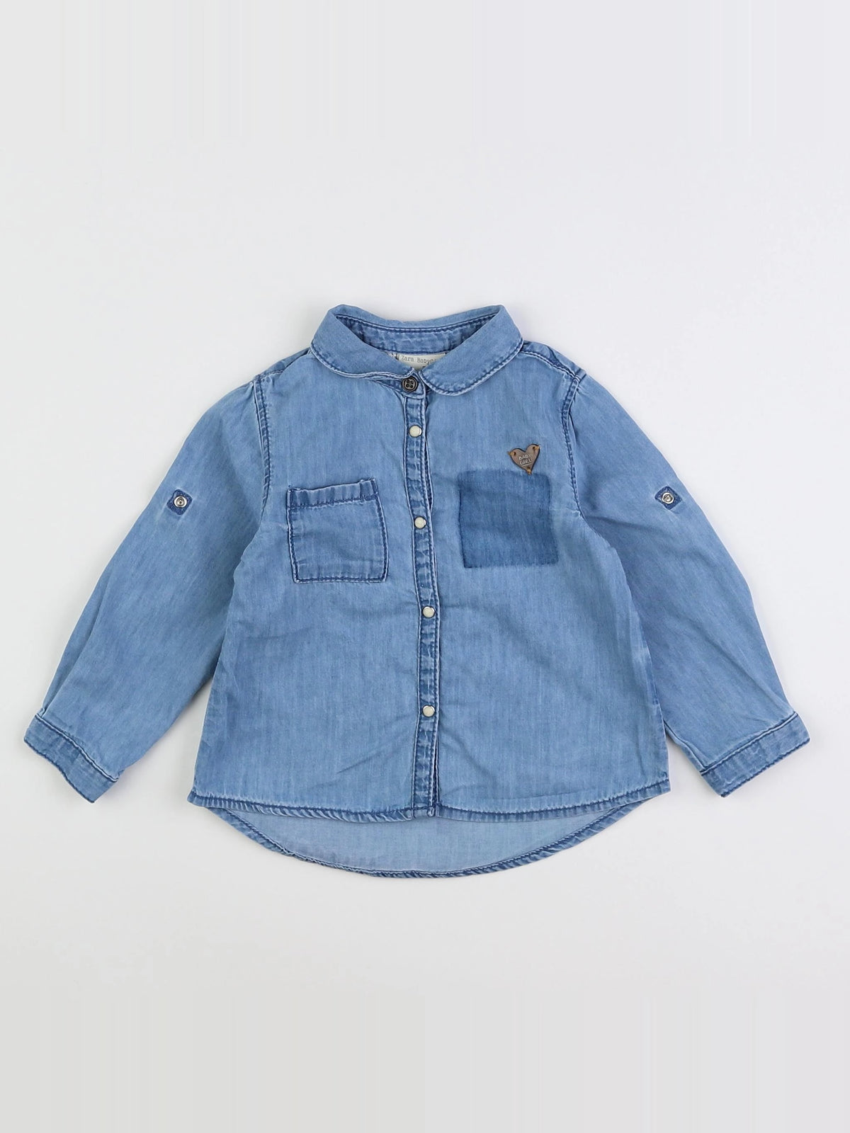 Zara - chemise bleu - 12/9 mois