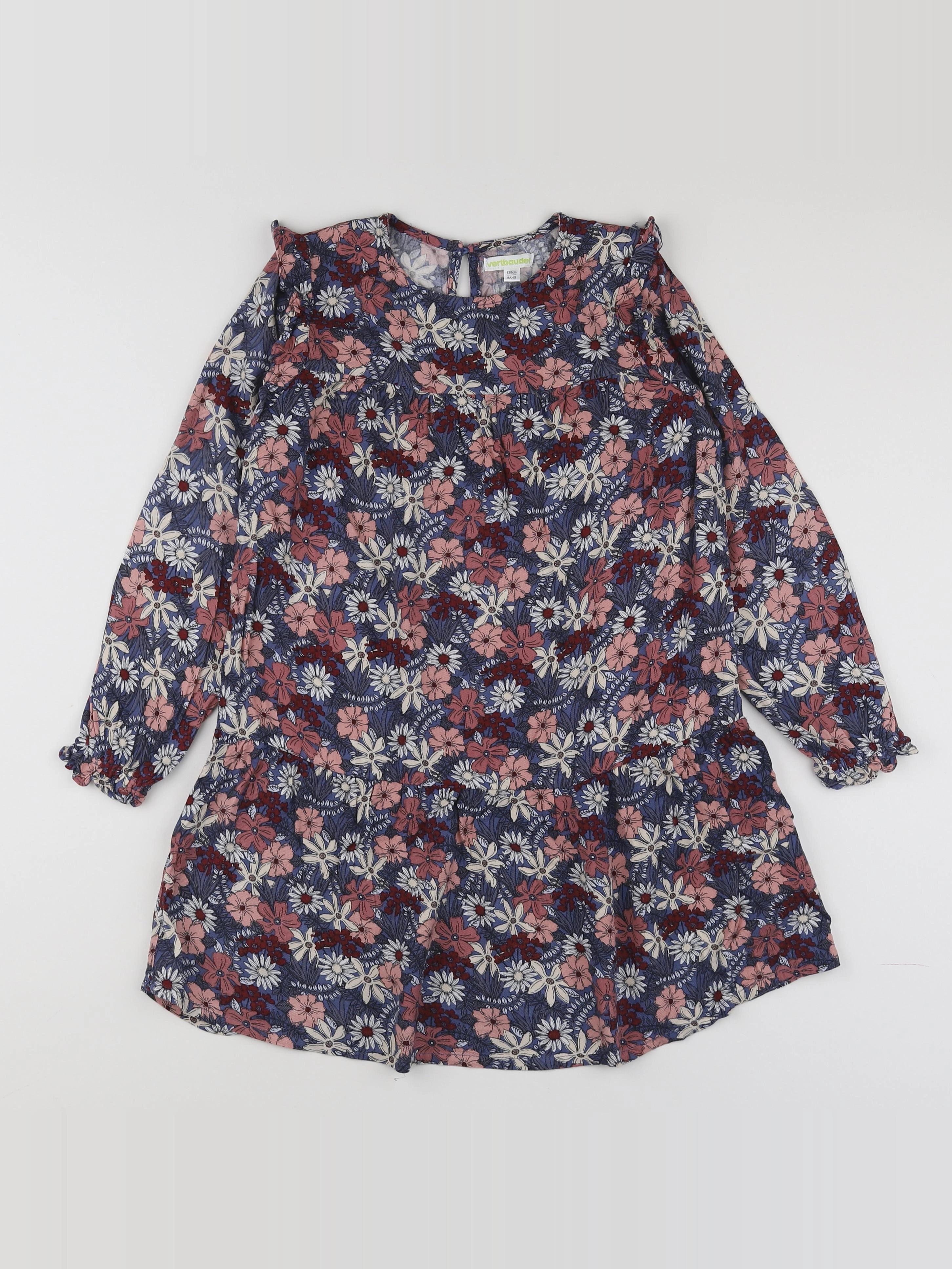Vertbaudet - robe rose, bleu - 8 ans