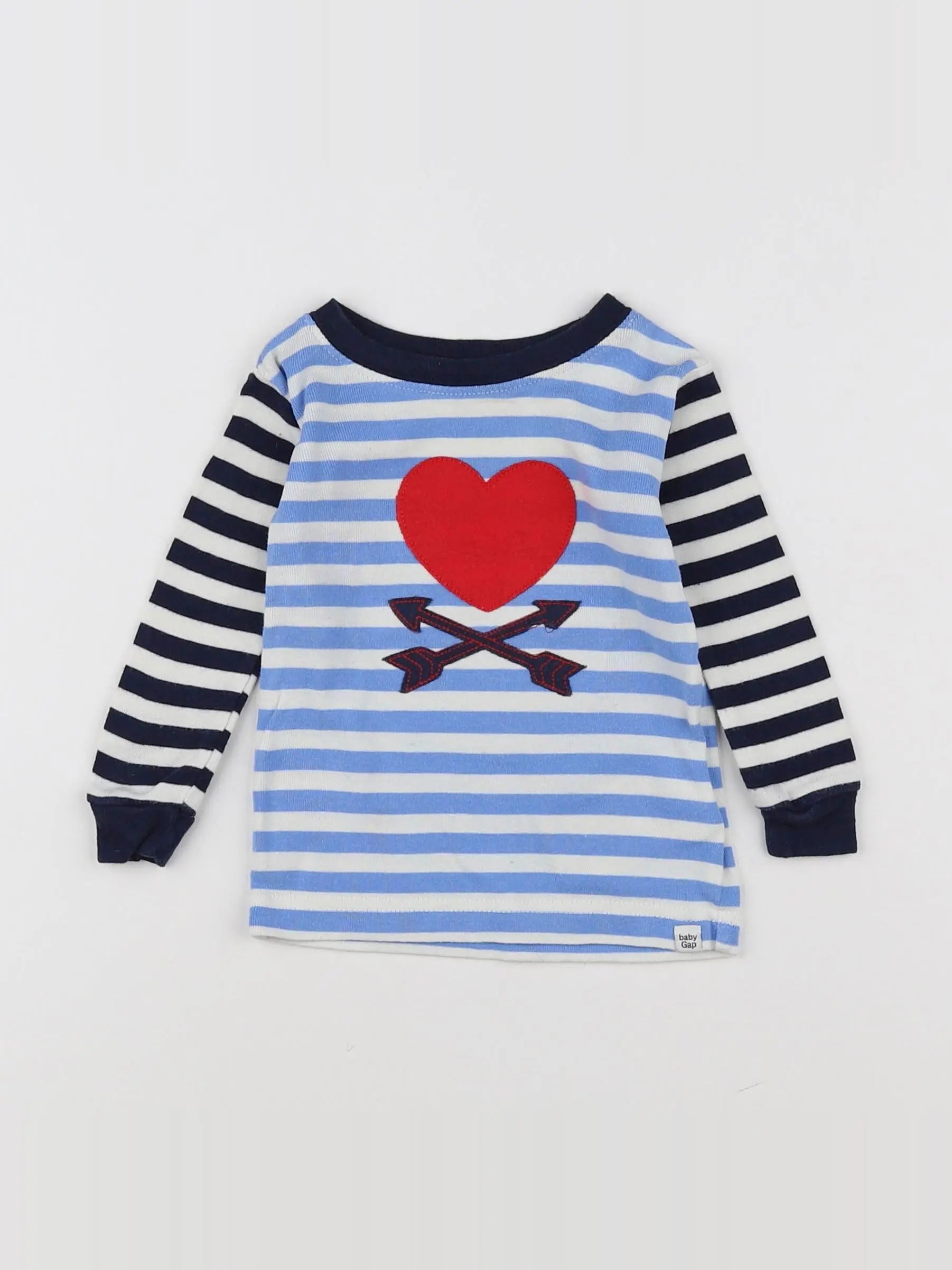 GAP - tee-shirt bleu - 6/12 mois